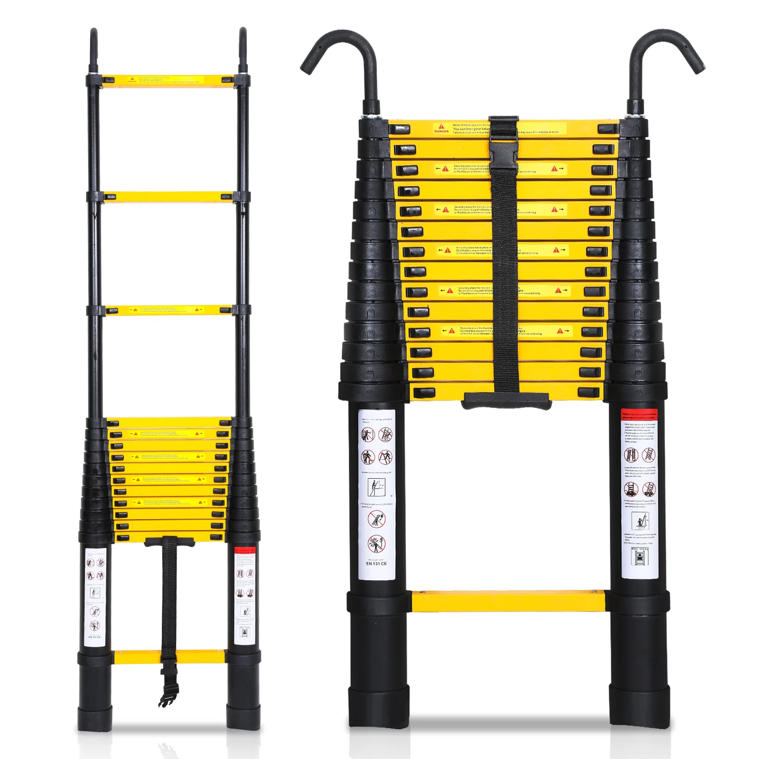 Teleskopleiter Aluminium mit Abnehmbarem Haken