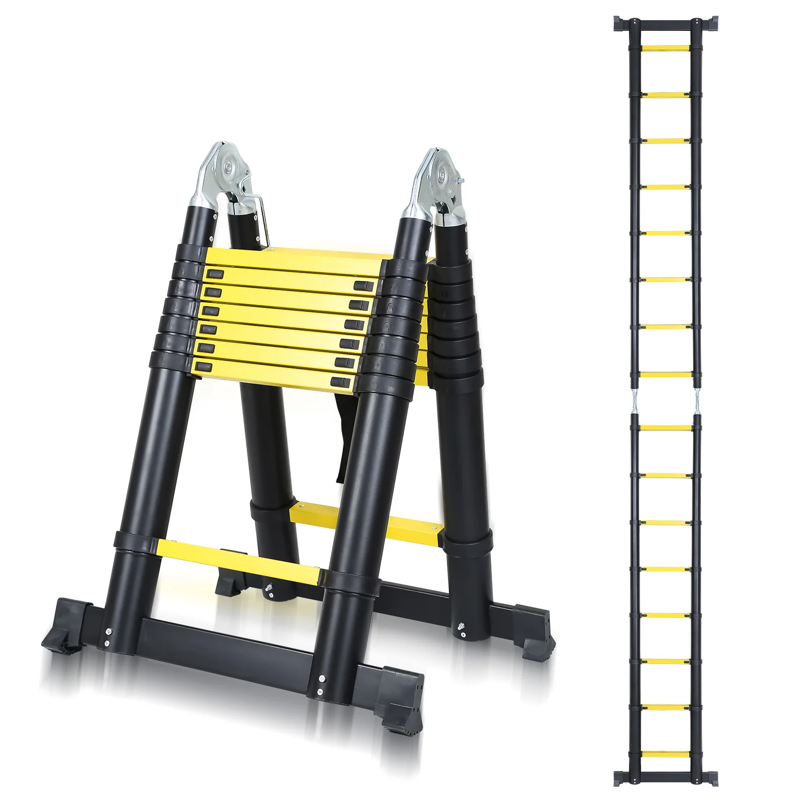 Teleskopleiter Tragbar Alu Max Belastung 150 kg 3.8M (1.9+1.9M)