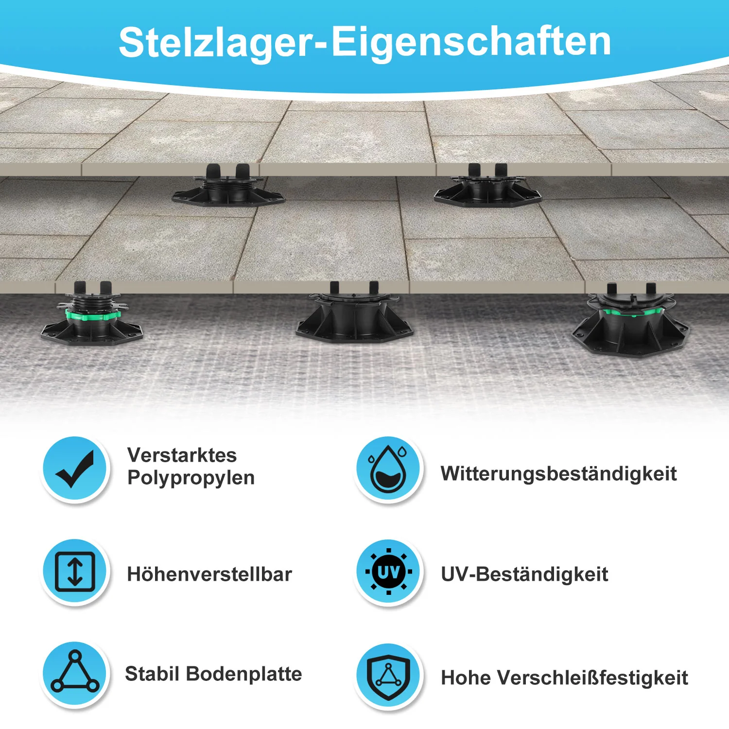 Stelzlager Höhenverstellbar Plattenlager Terrassenlager