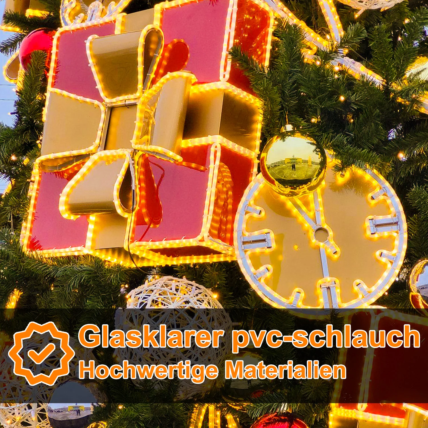 LED Lichterschlauch mit Timer und 8 Modi 10m-50m