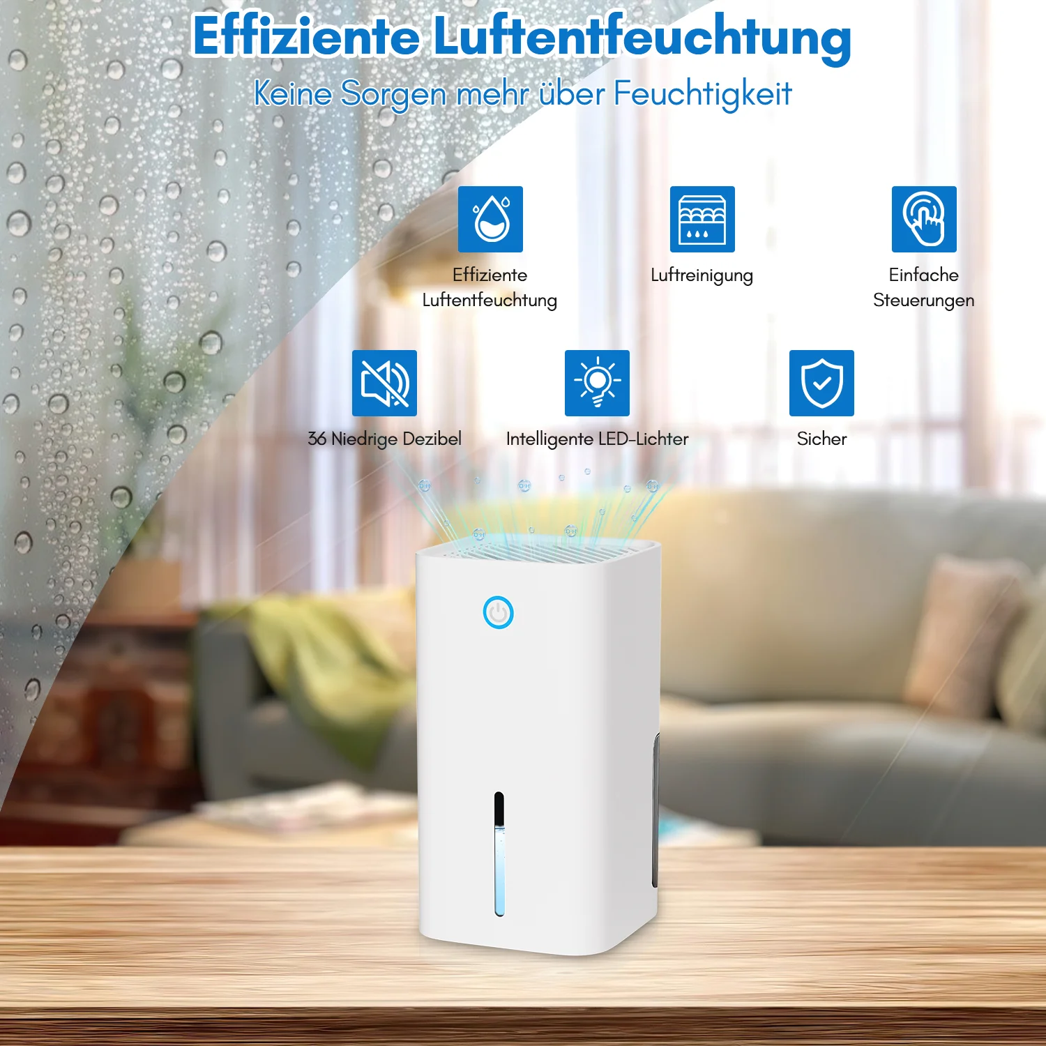 Luftentfeuchter Mini Entfeuchter Tragbarer 850ml