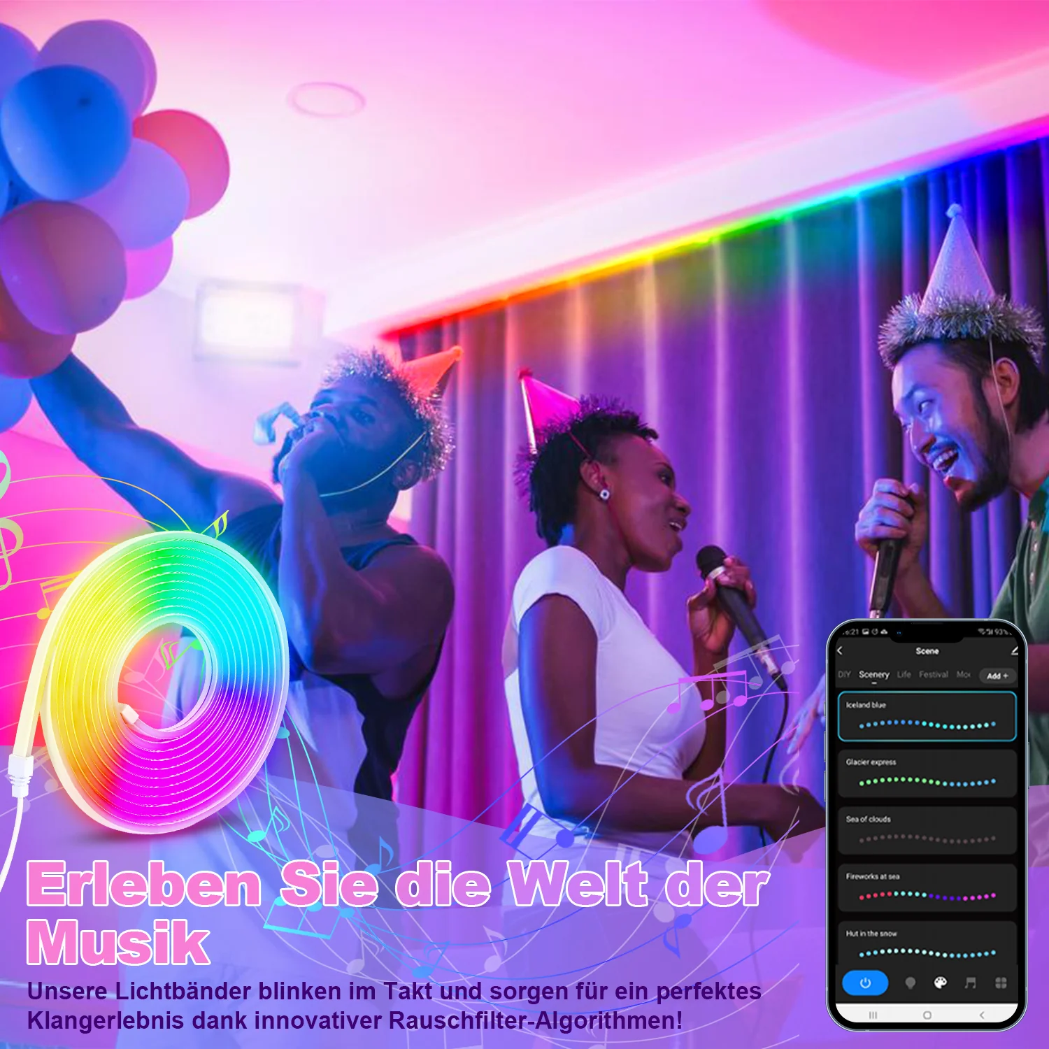 Neon LED Streifen Lichtschlauch Außen 2-10M