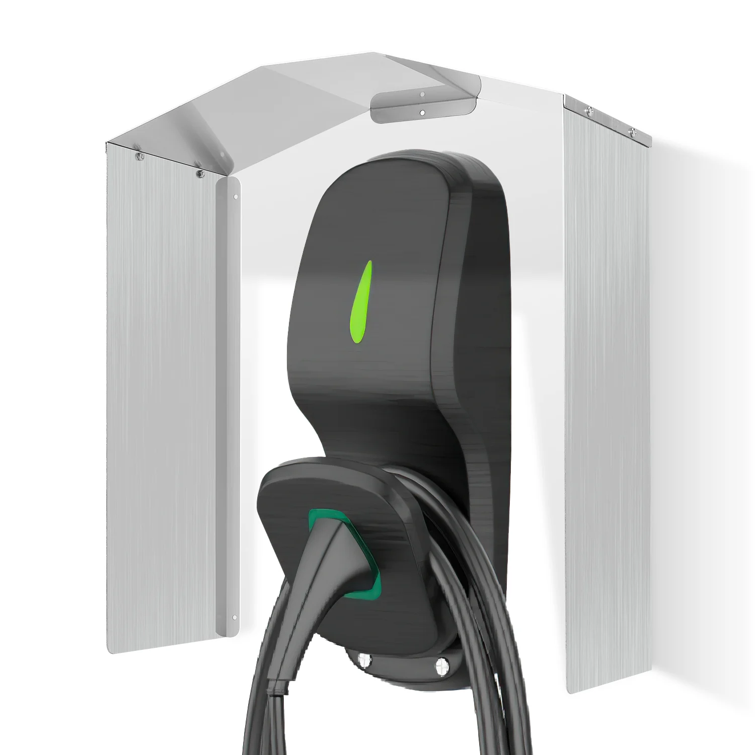 Wallbox Wetterschutz Edelstahl Schutzdach für e-Auto Ladestation