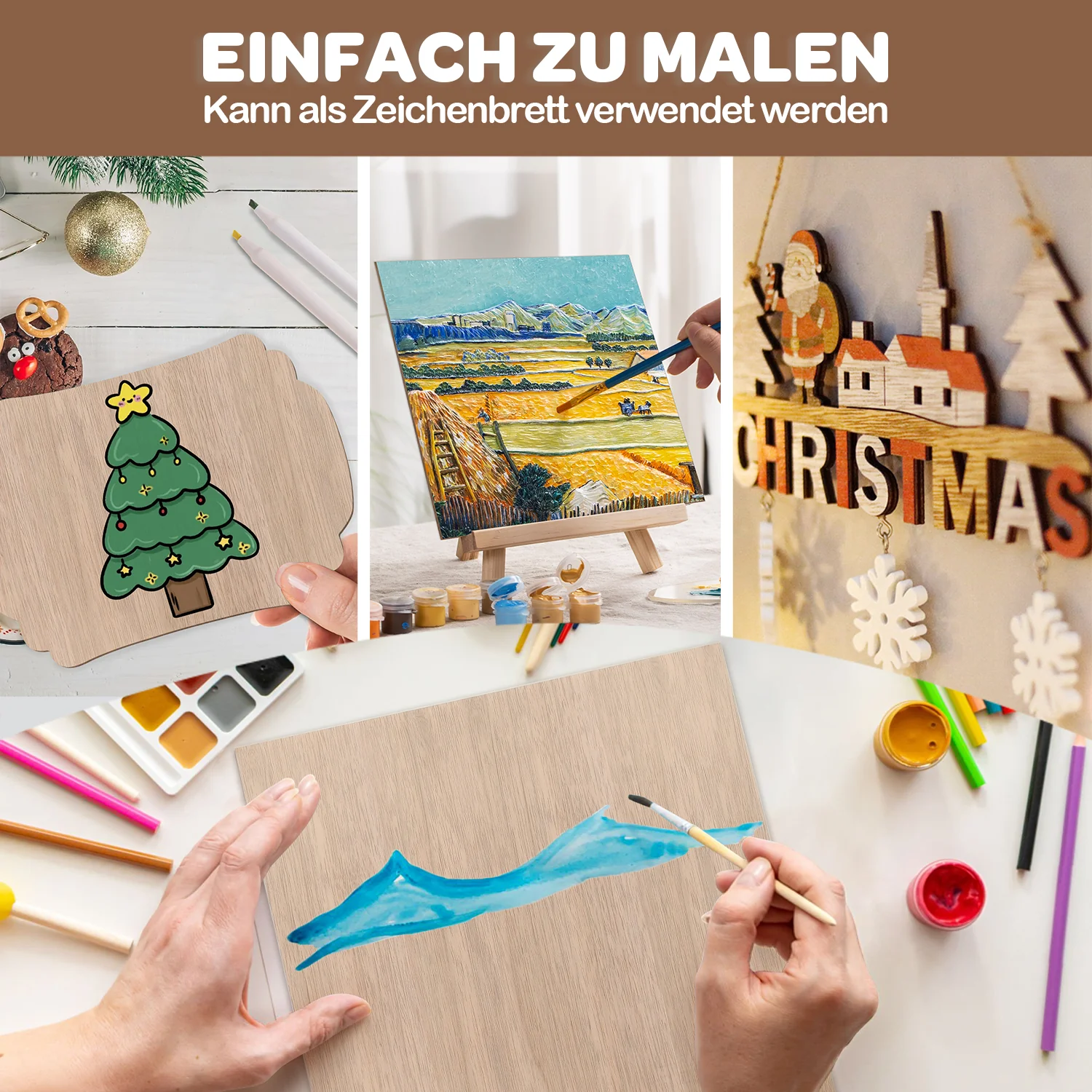 Sperrholzplatte Walnuss 300*300mm 4-50 Stück