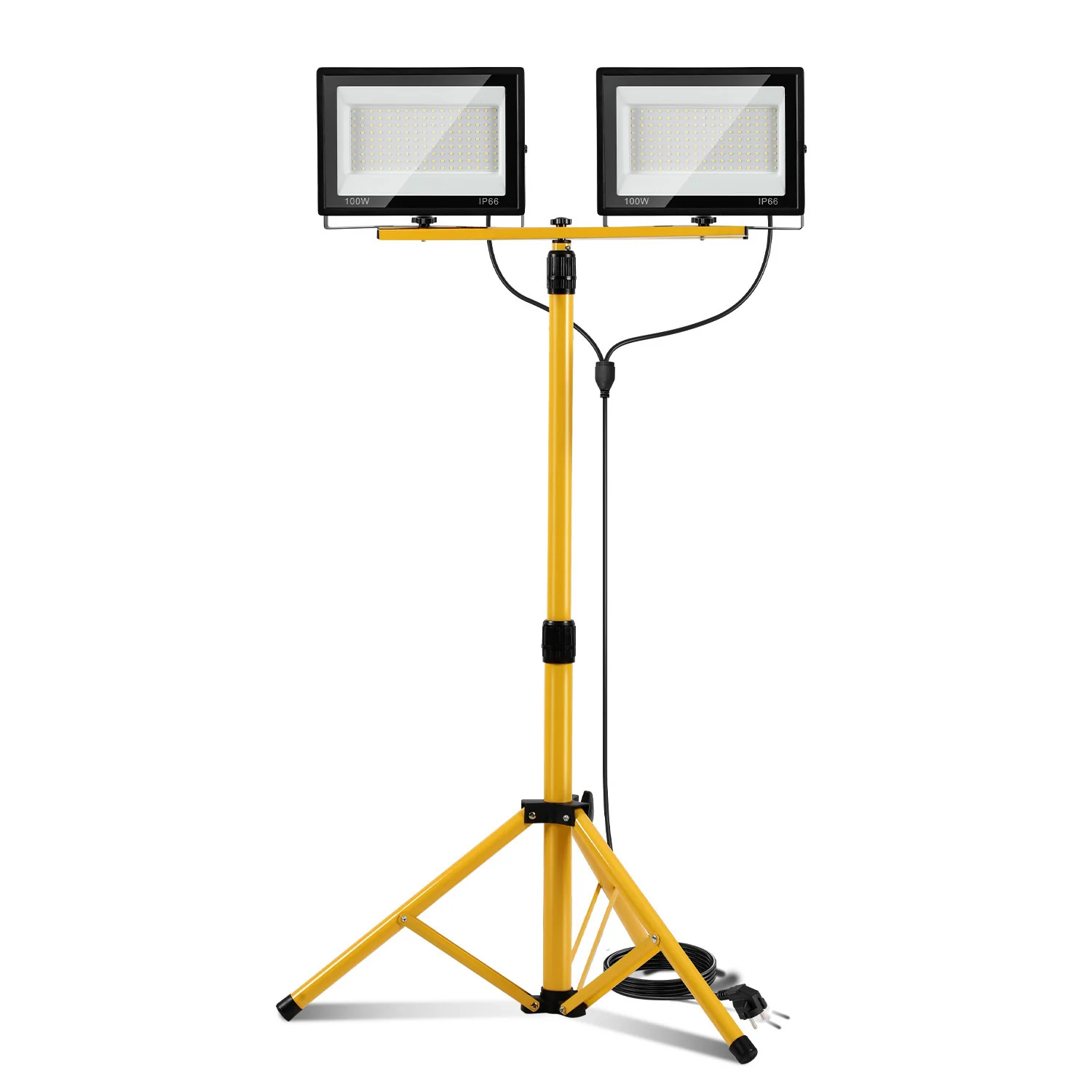 LED Baustrahler 2 x 50W/100W/200W mit Stativ Einstellbar
