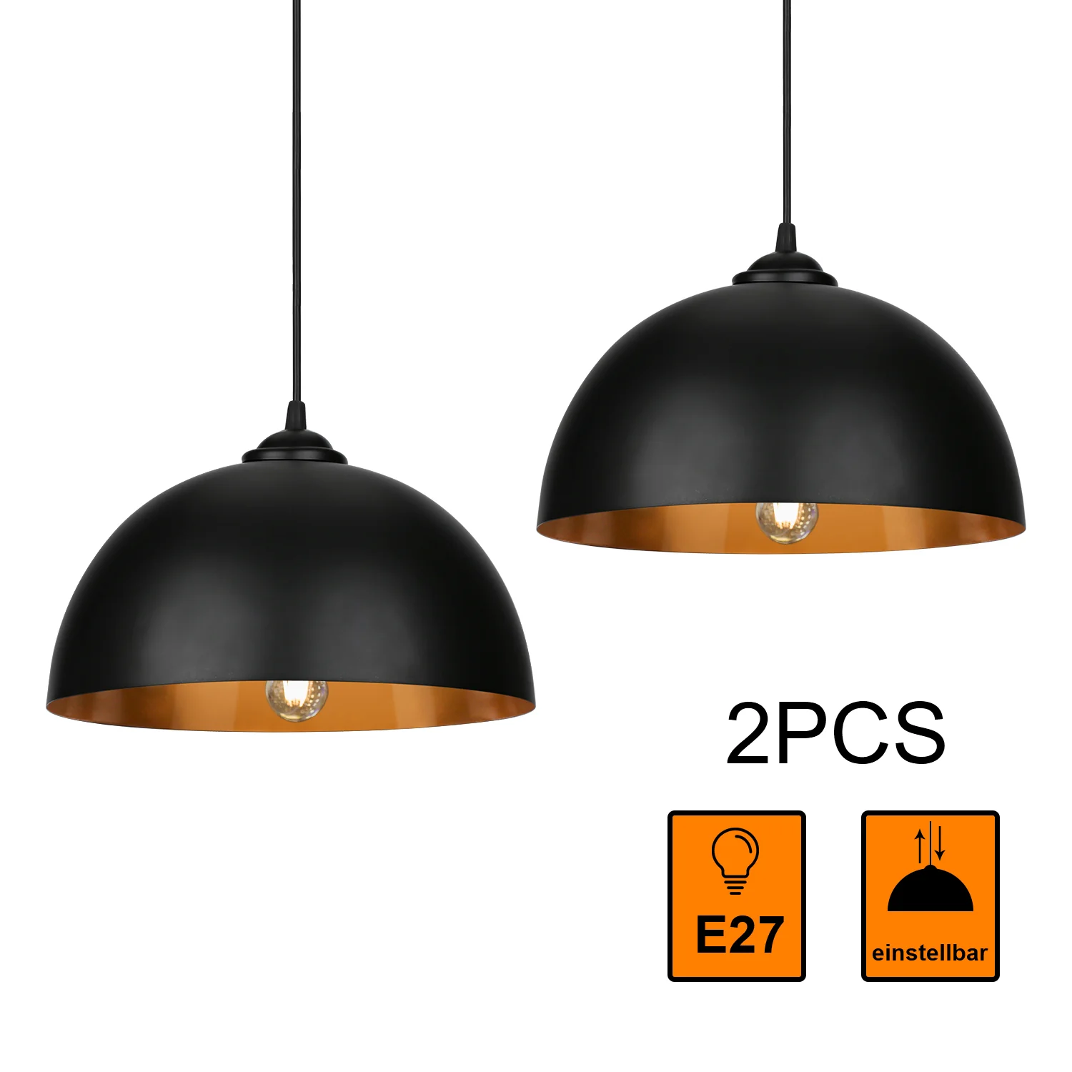 Retro Lampenschirm aus Metall 2 Stück