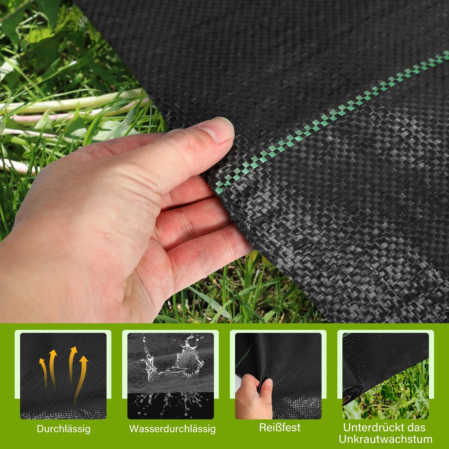 Unkrautvlies Unkrautgewebe Bodengewebe Reißfestes