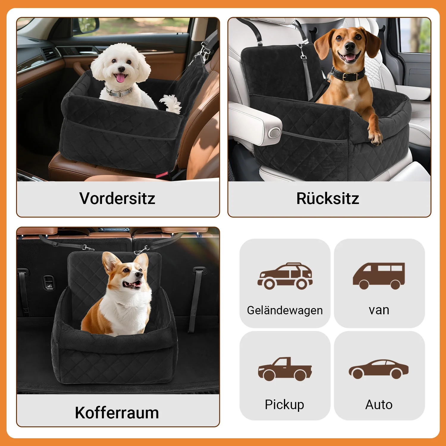 Hundesitz Auto Hundeautositz bis 50kg