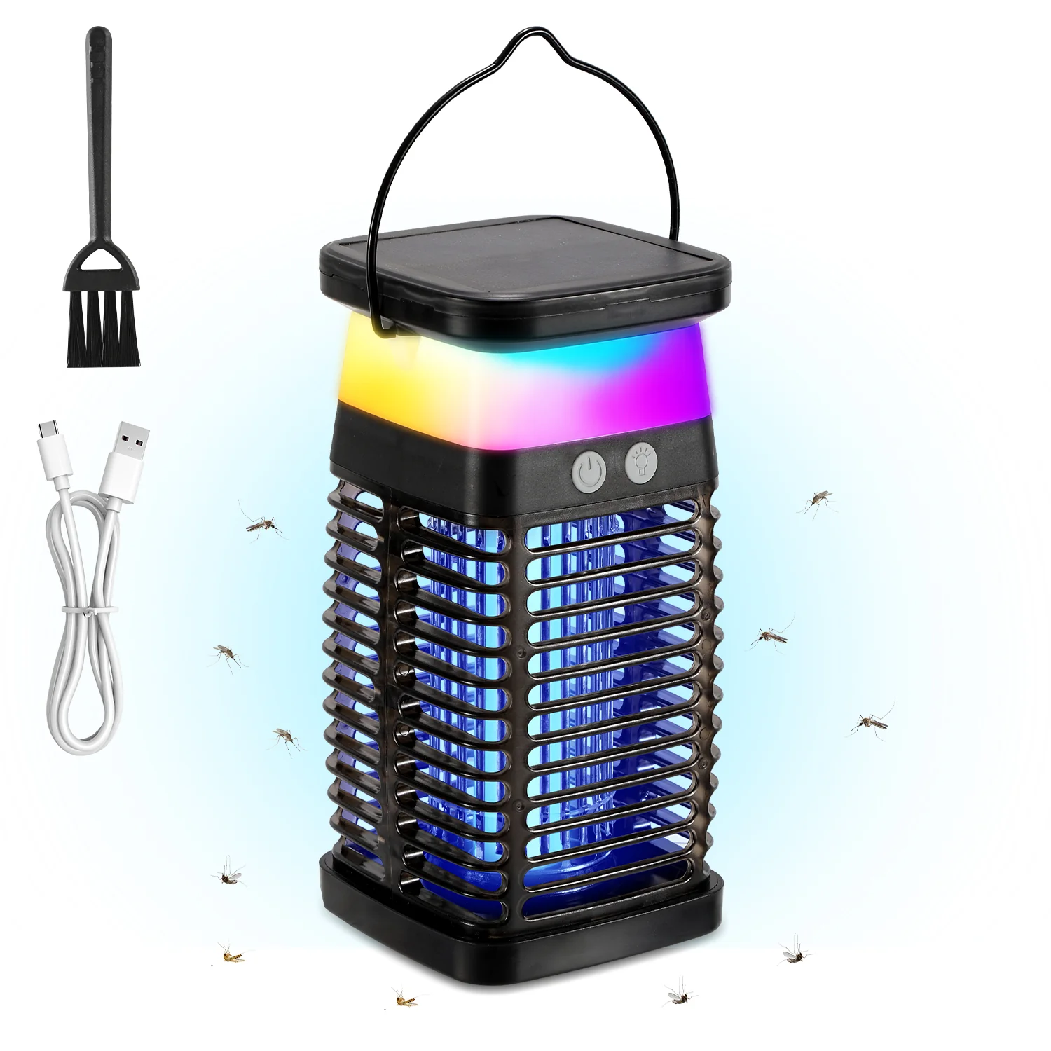 Solar Mückenabwehr-Lampe UV-Licht Mückenlampe RGB