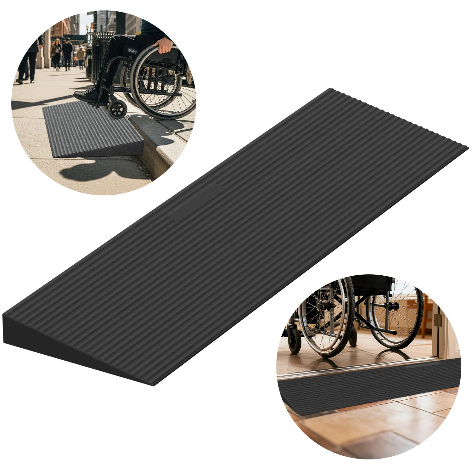 Türschwellenrampe Rollstuhlrampe Gummi 1,5-4,5 cm