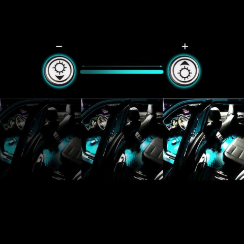 LED-Ambiente Auto-Lampe – Reaktive Mehrfarbige Lichter auf den Klang