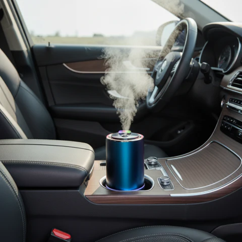 Luftbefeuchter mit Licht für das Auto — Luftreiniger & LED-Ambiente