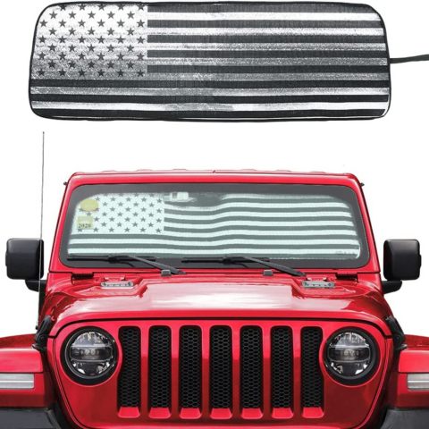 Sonnenschutz Windschutzscheibe Amerikanische Flagge — Einzigartiger Stil und Hitzeschutz