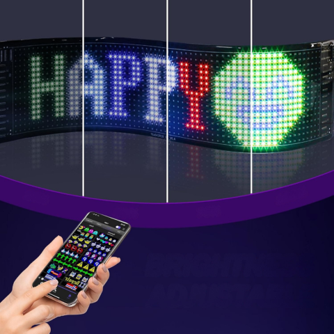 Programmierbares LED-Schild für Auto — Moderne Kommunikation & Stil