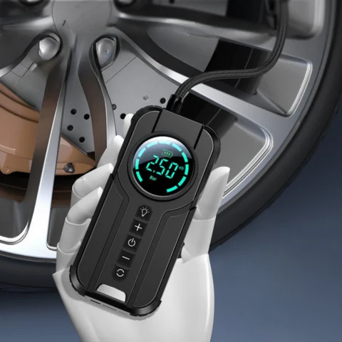 Tragbarer Luftkompressor – Hochpräzises LED-Display