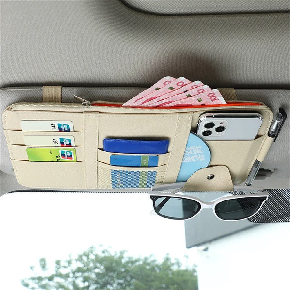 Auto-Organizer für Sonnenblenden — Halten Sie Ihre Accessoires griffbereit