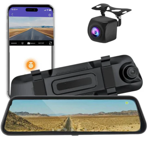 Rearview camera mirror