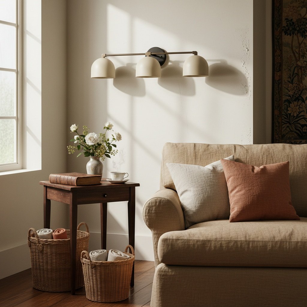 Metio Dome Mid-Century Deep Ball Schminklampe - Messing Wandleuchte