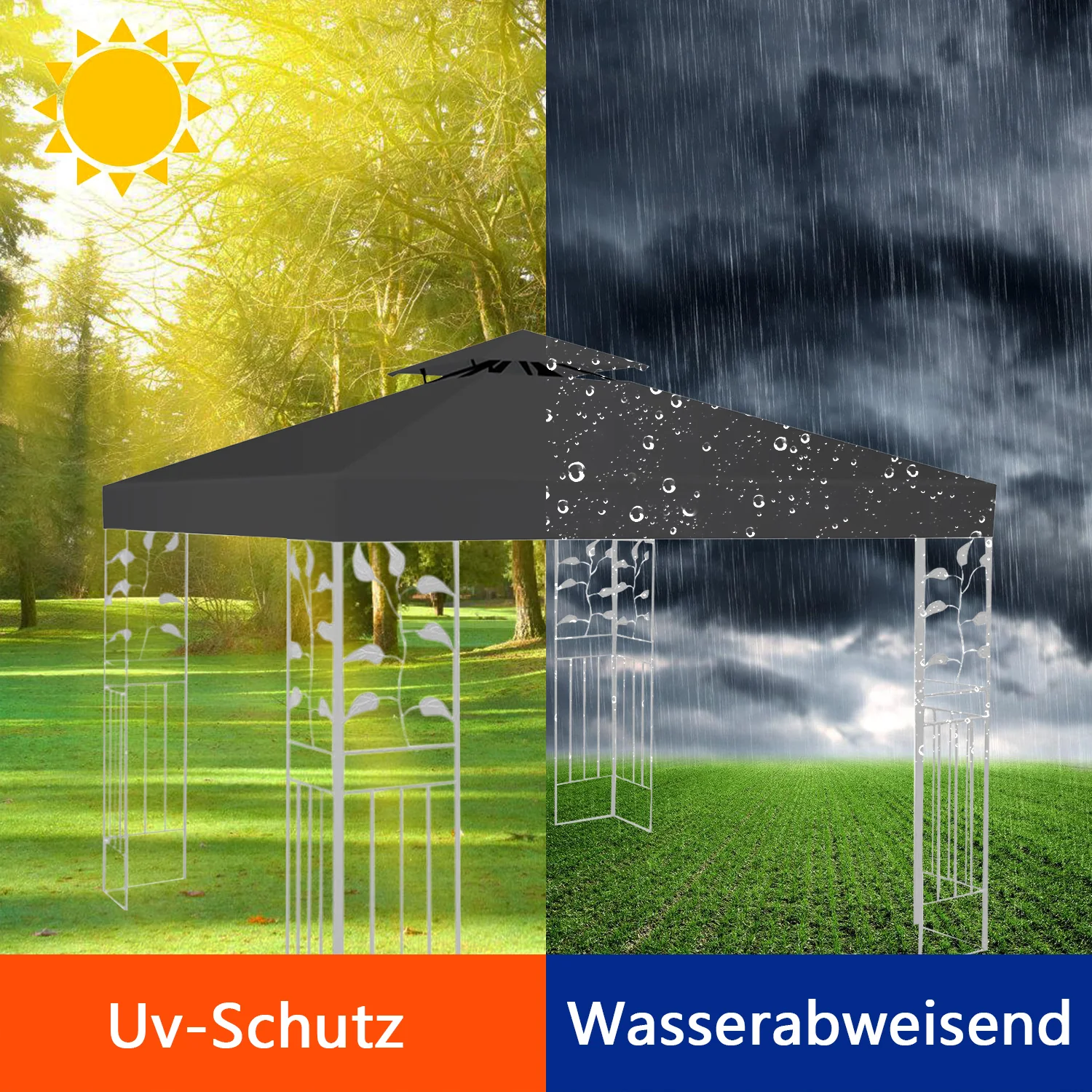 Ersatzdach Pavillondach 3x3m