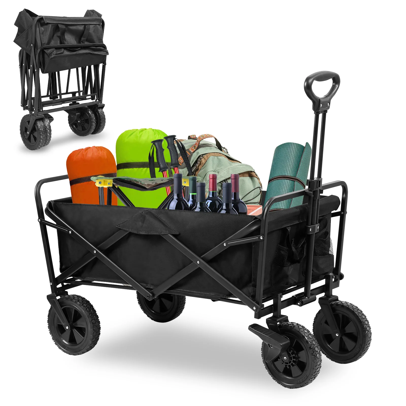 Bollerwagen faltbar Transportwagen 100kg Belastbarkeit