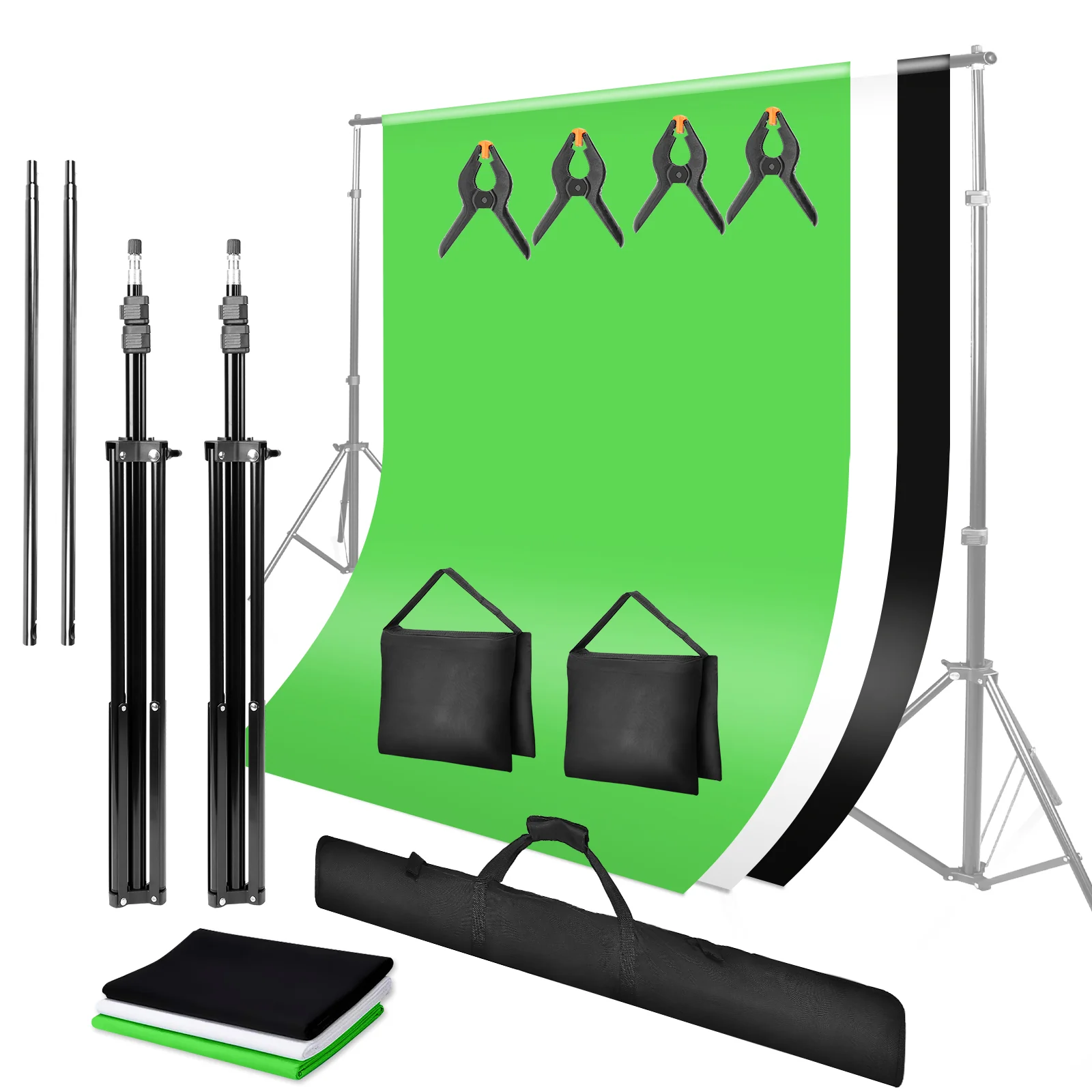 3x2M Hintergrundsystem Mit Hintergrund Fotostudio