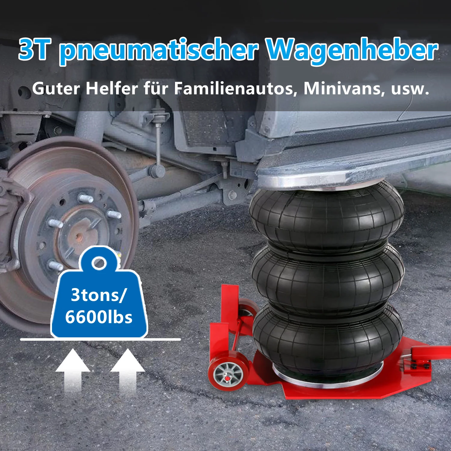 3T Pneumatischer Dreifachbeutel-Airjack