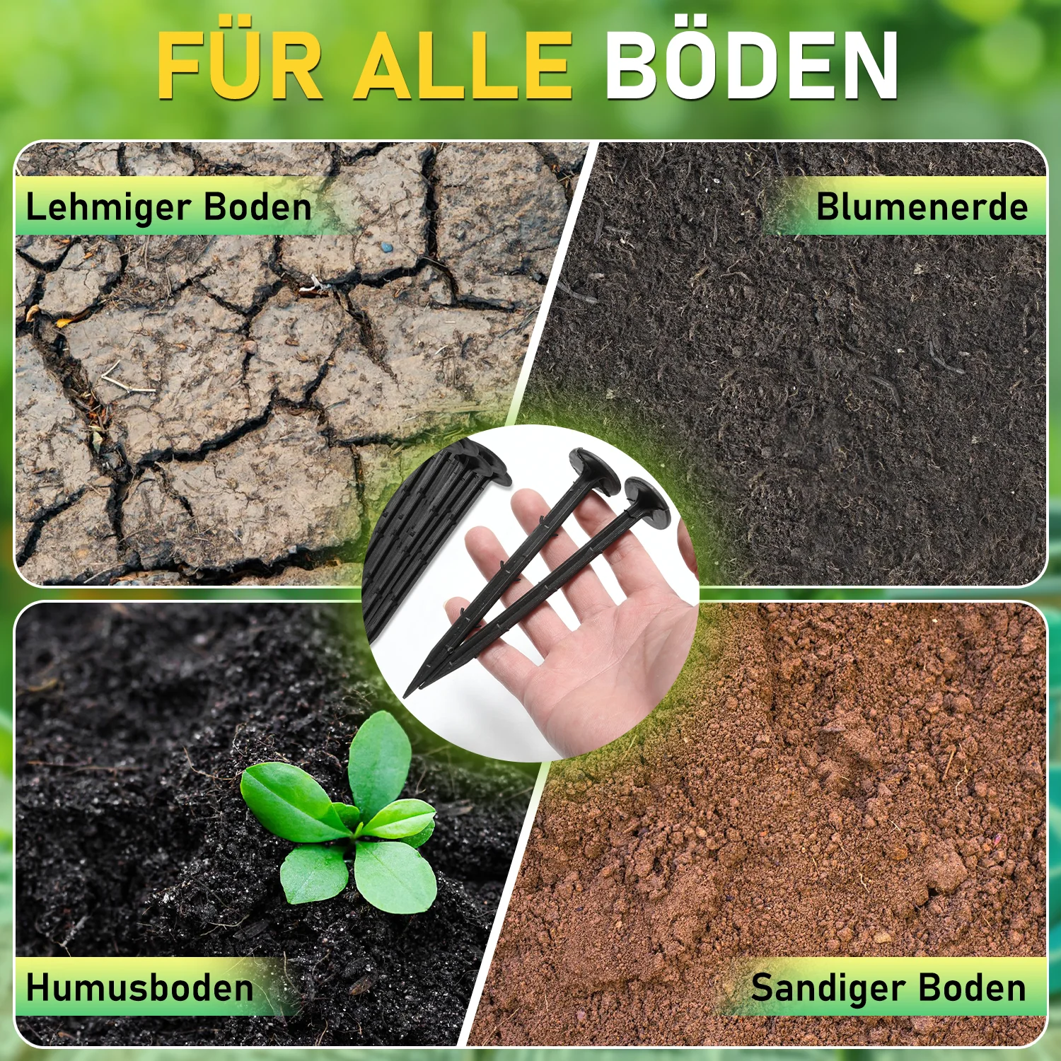 Erdanker Bodenanker aus PP 200 Stück