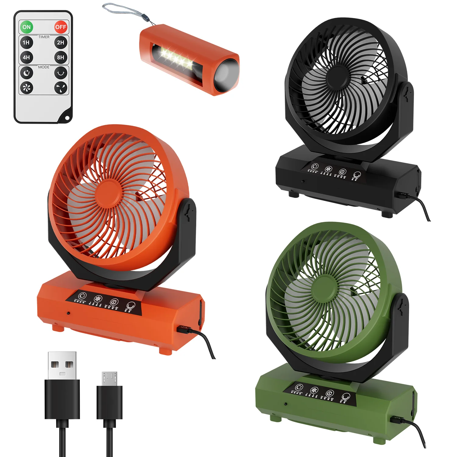 Camping ventilator mit Haken & LED-Laterne 20000mAh