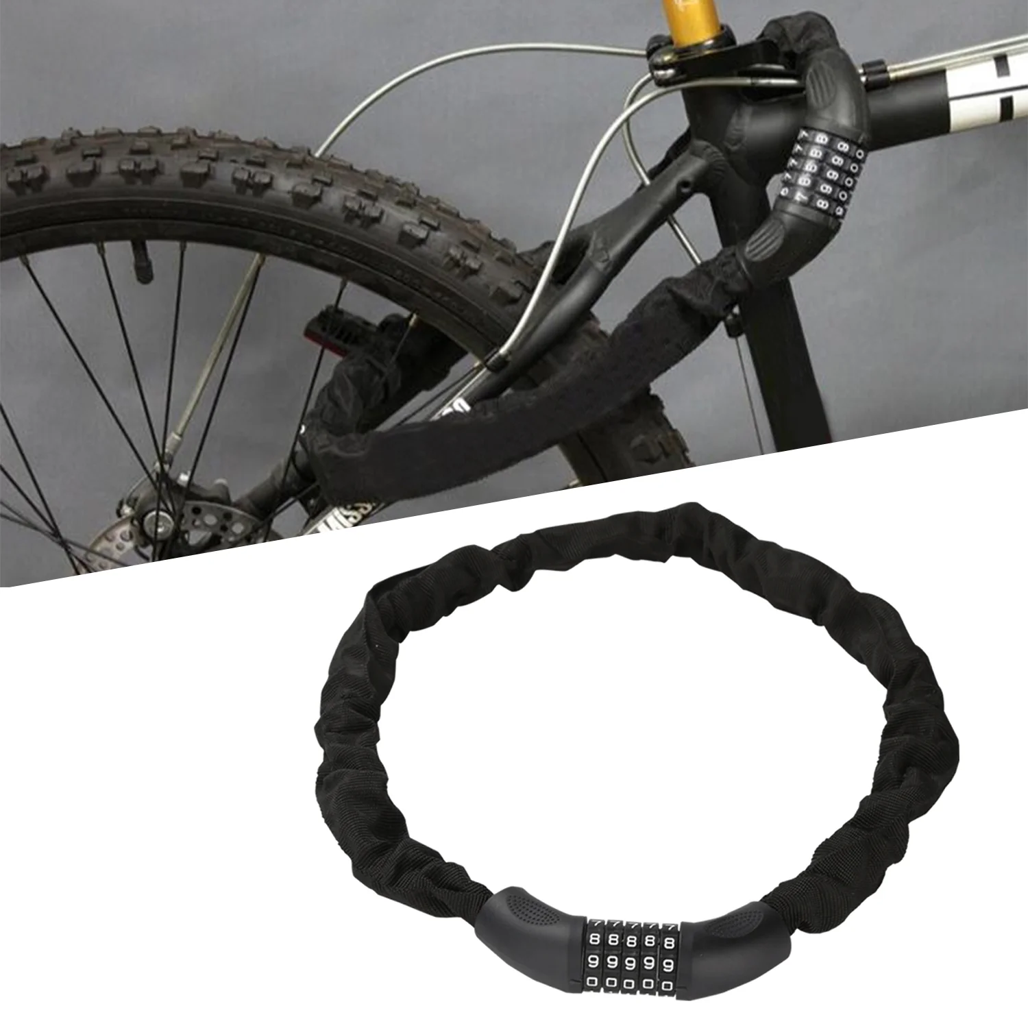 Fahrradschloß Zahlenschloss 90cm/120cm