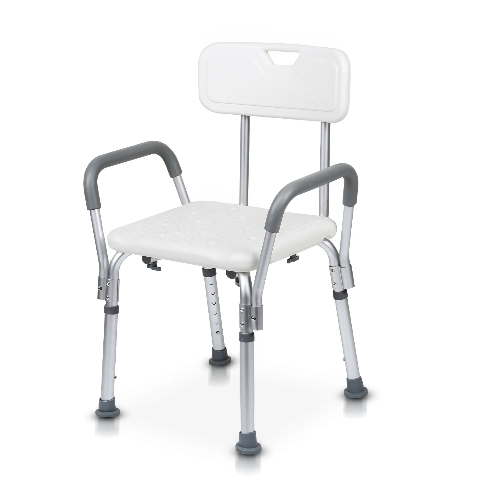 Duschhocker Duschstuhl Höhenverstellbar Aluminium