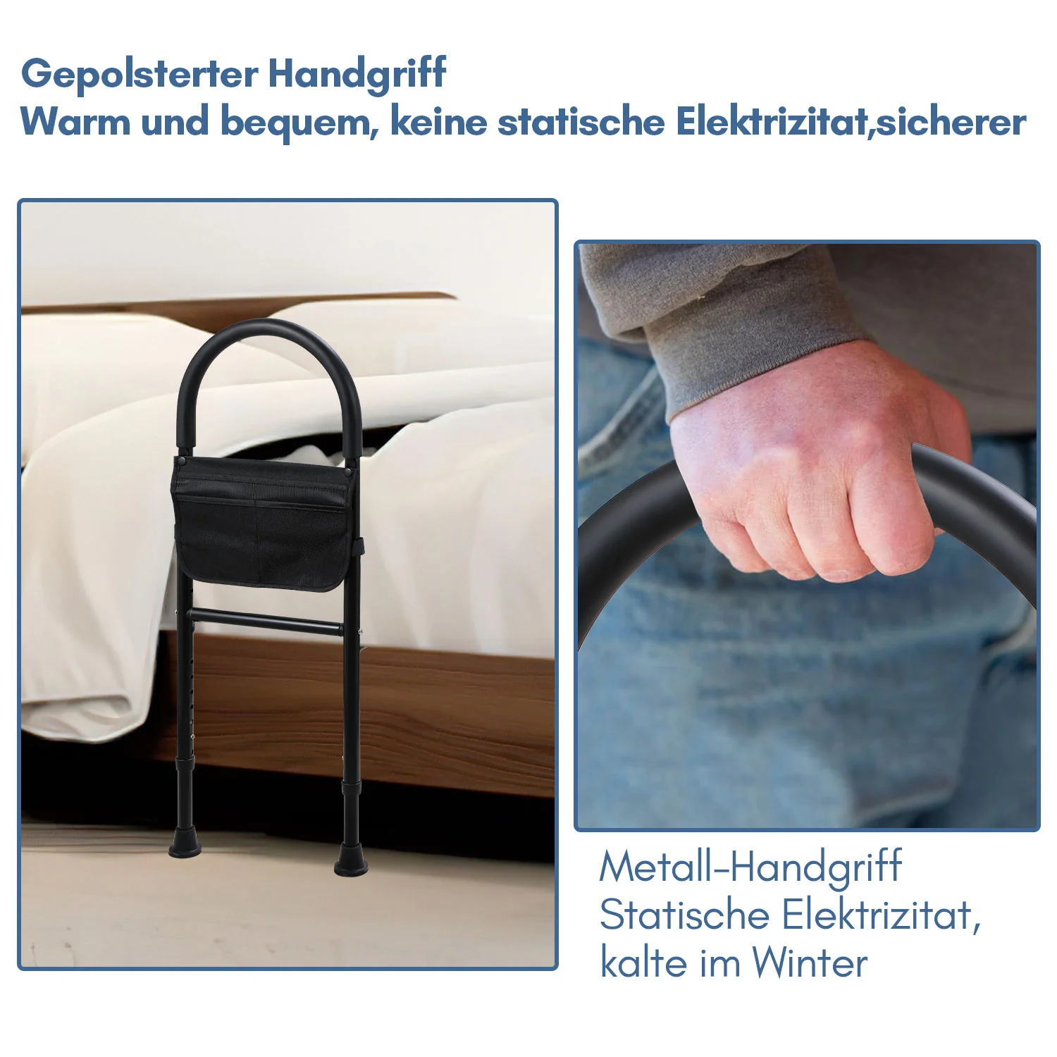Aufstehhilfe Bett mit Unterstützung Beine und Lagerung Tasche