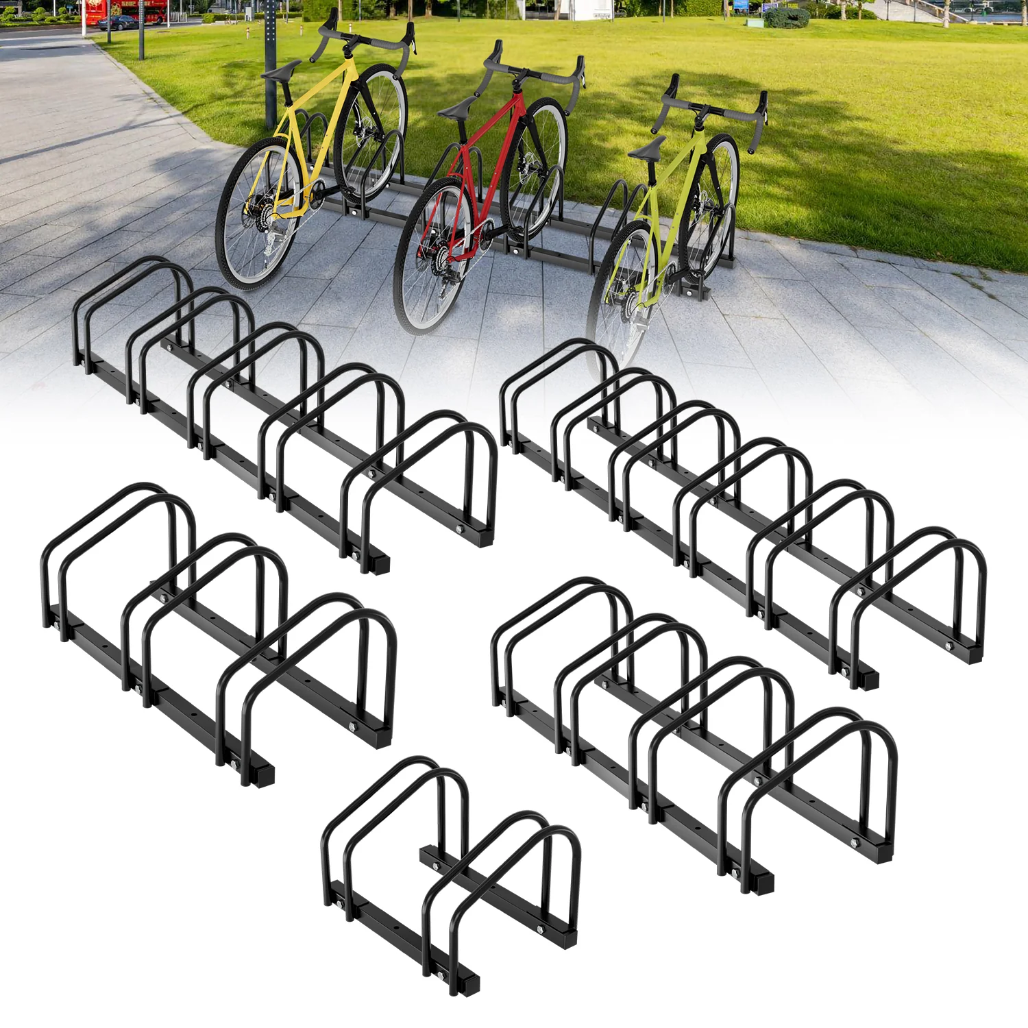 Fahrradständer für 2/3/4/5/6 Fahrräder Schwarz