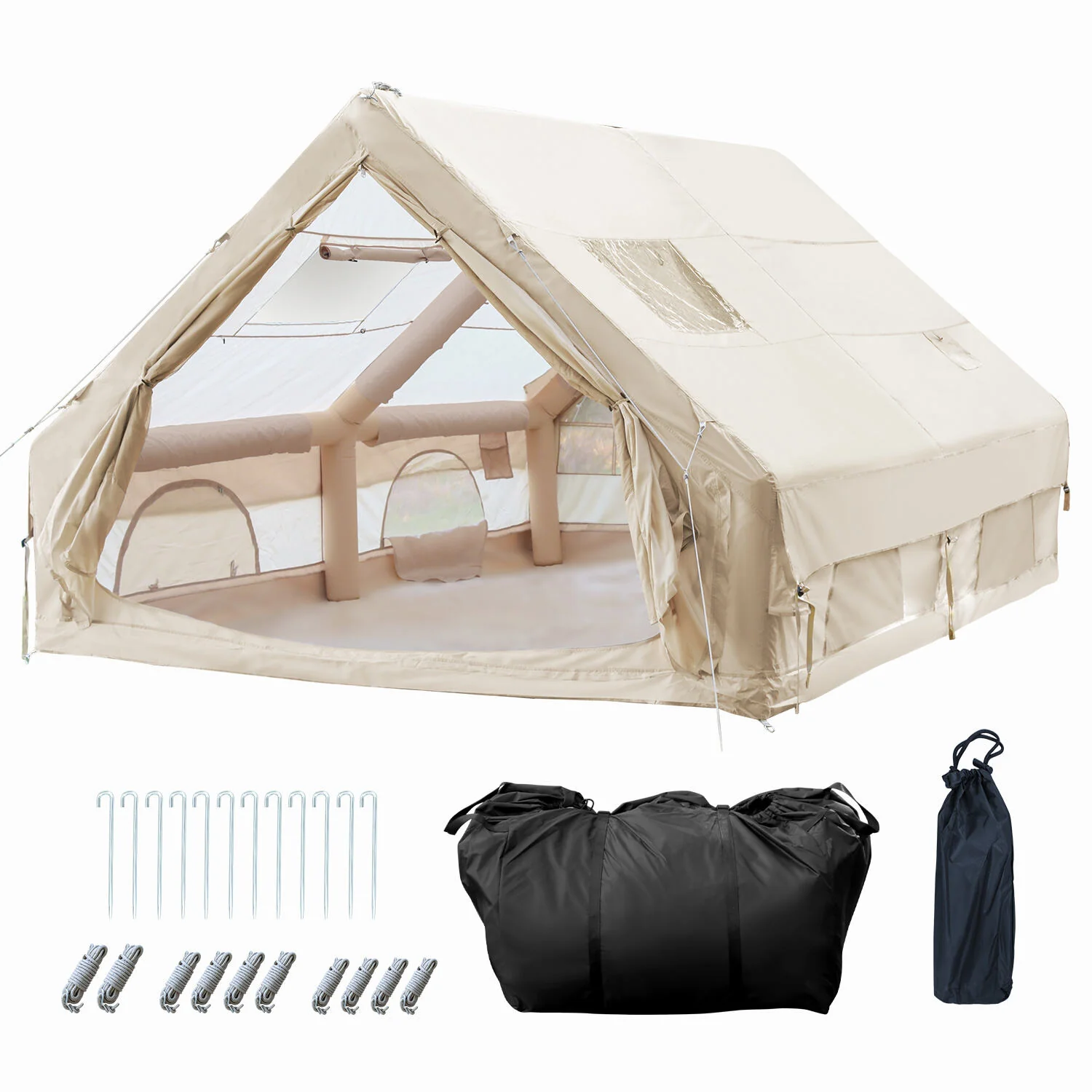 Aufblasbares Campingzelt mit Dachfenster 12㎡