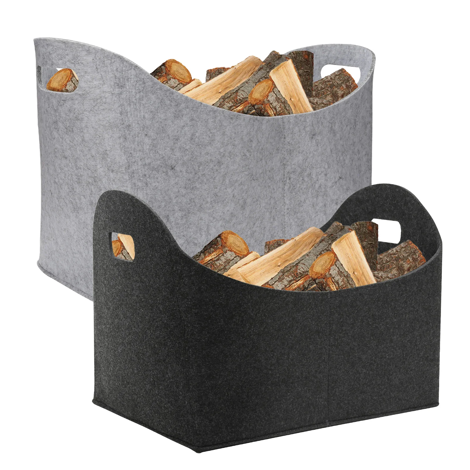 Feuerholzkorb Kaminholz Filztasche 60L