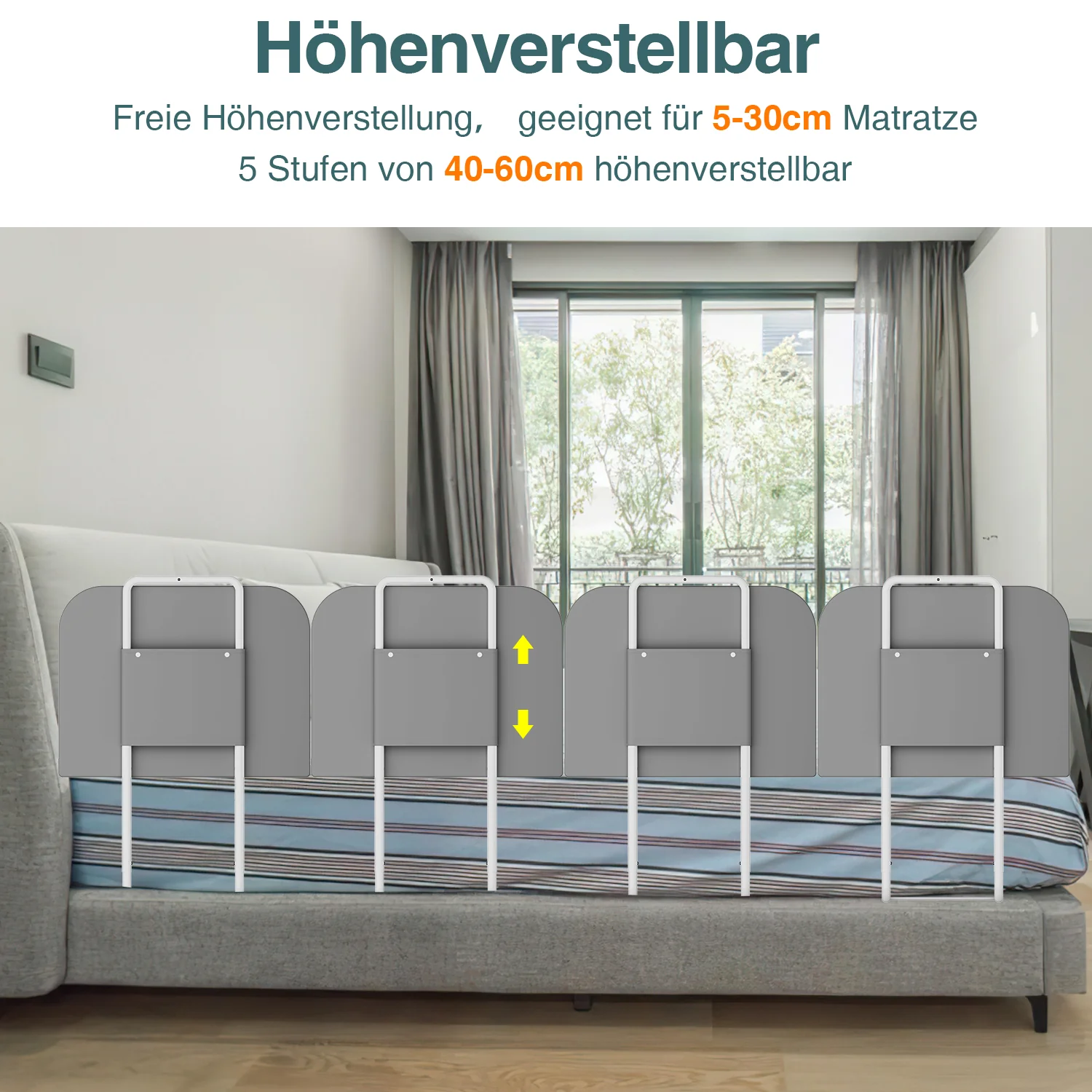 Bettgitter Rausfallschutz 38cm Höhe
