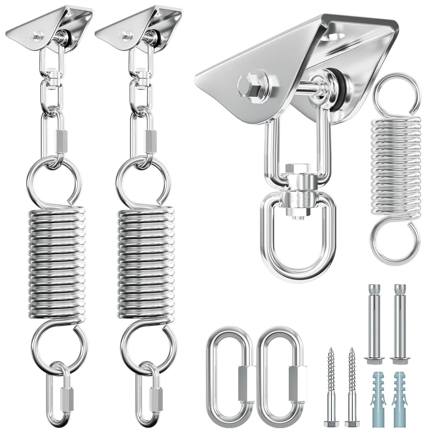 2 Stück Deckenhaken Edelstahl Schwingfeder