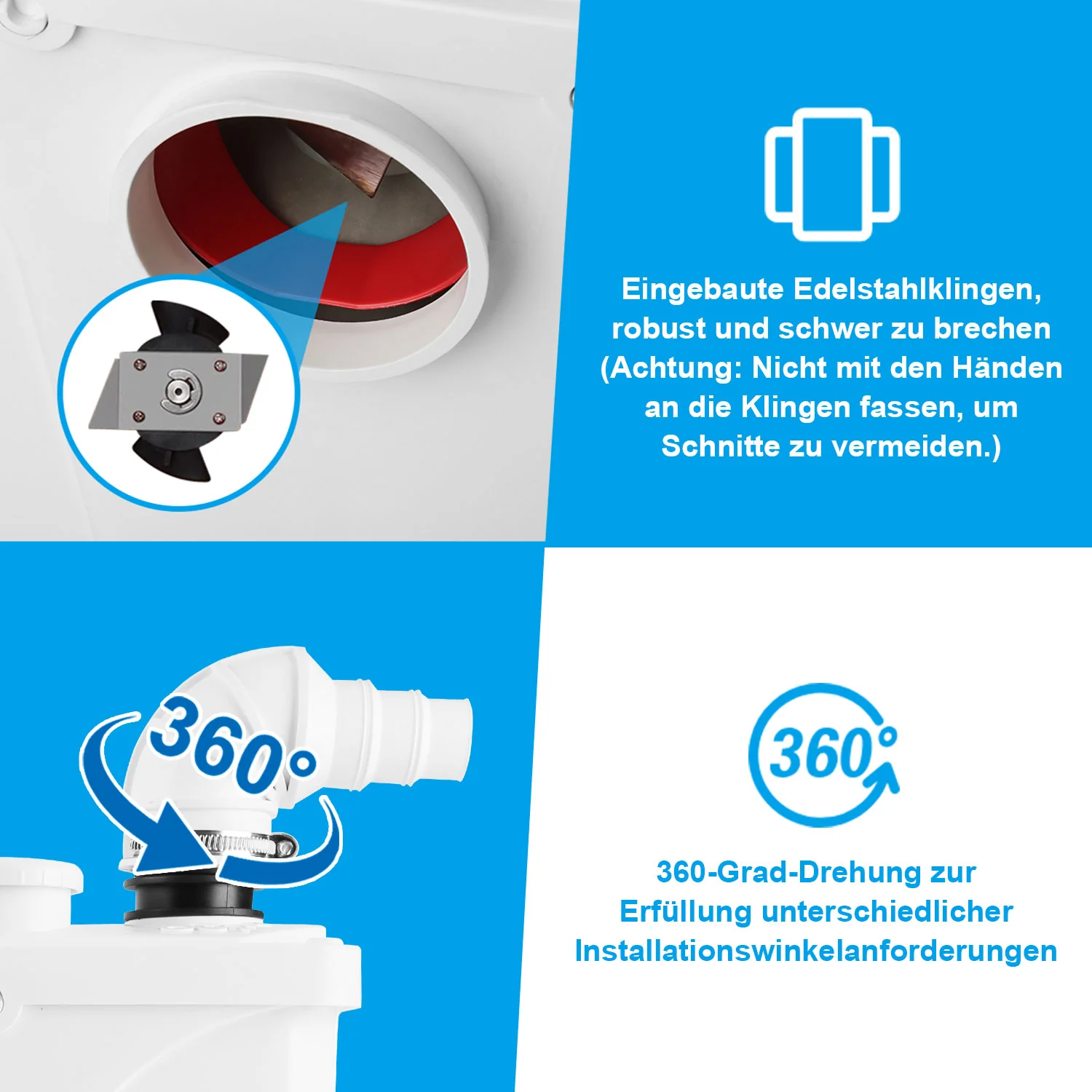 Hebeanlage Fäkalienpumpe 700W 190 L/min