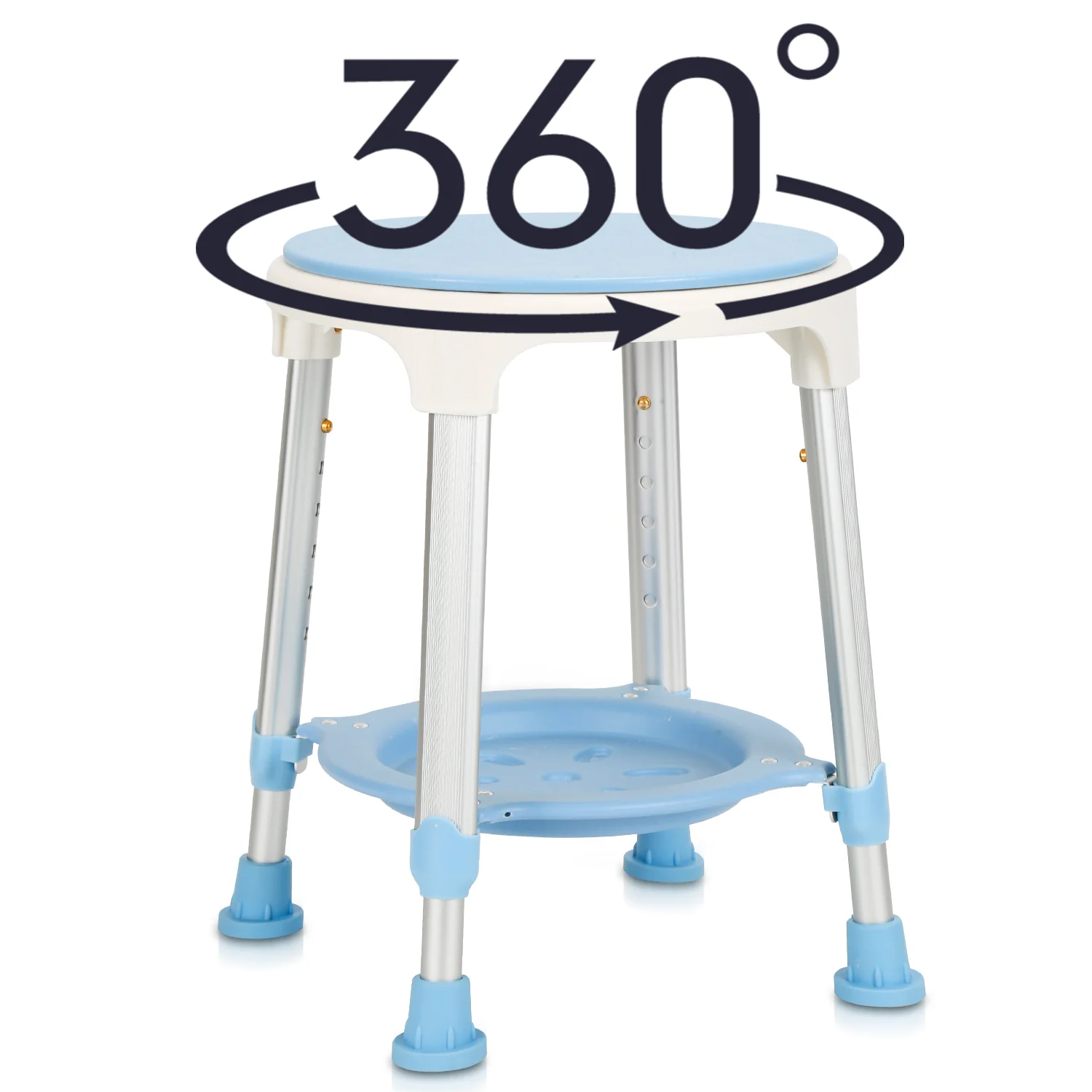 Duschhocker 360°Drehbarer mit Paletten