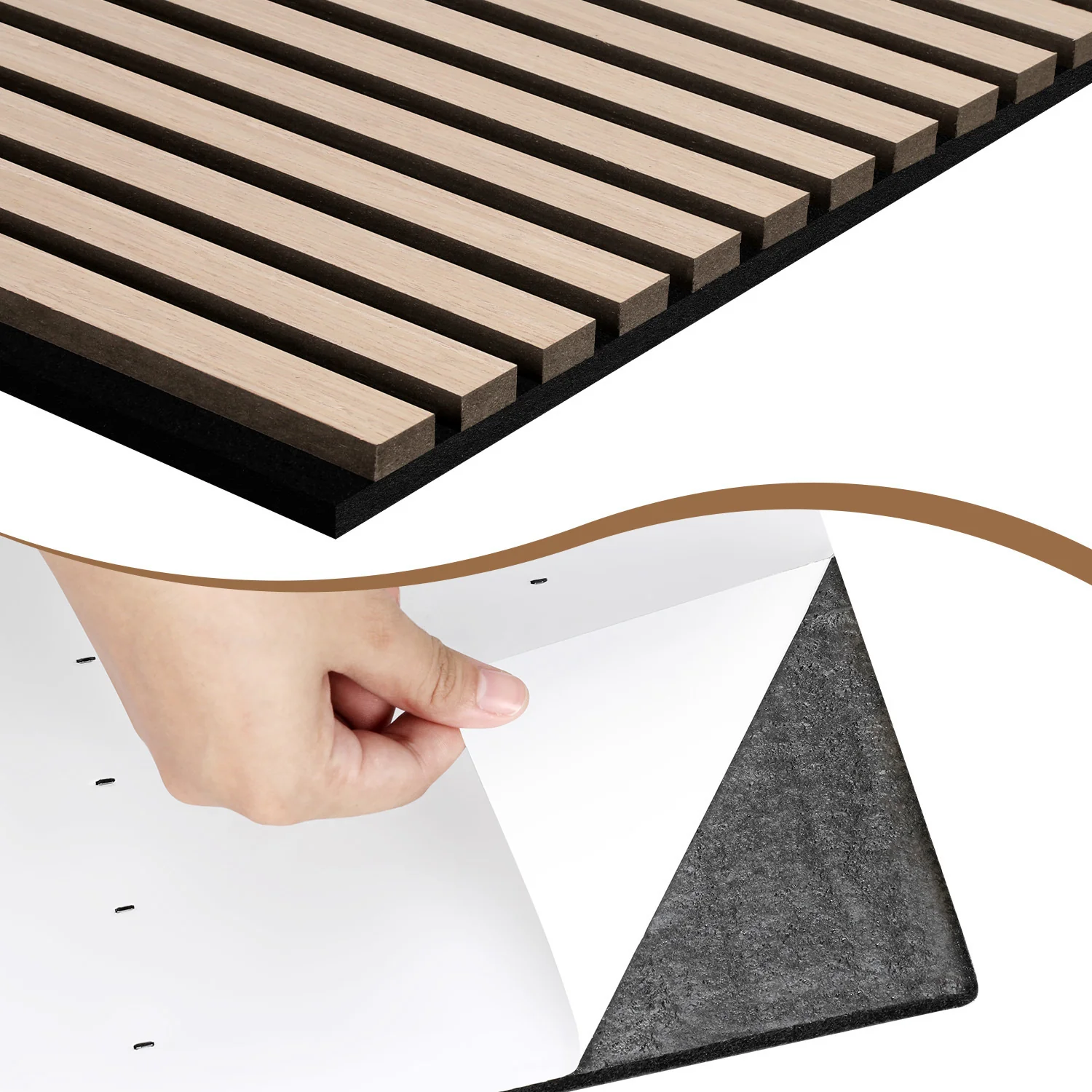 Akustikpaneele Holz Selbstklebend 120x60cm