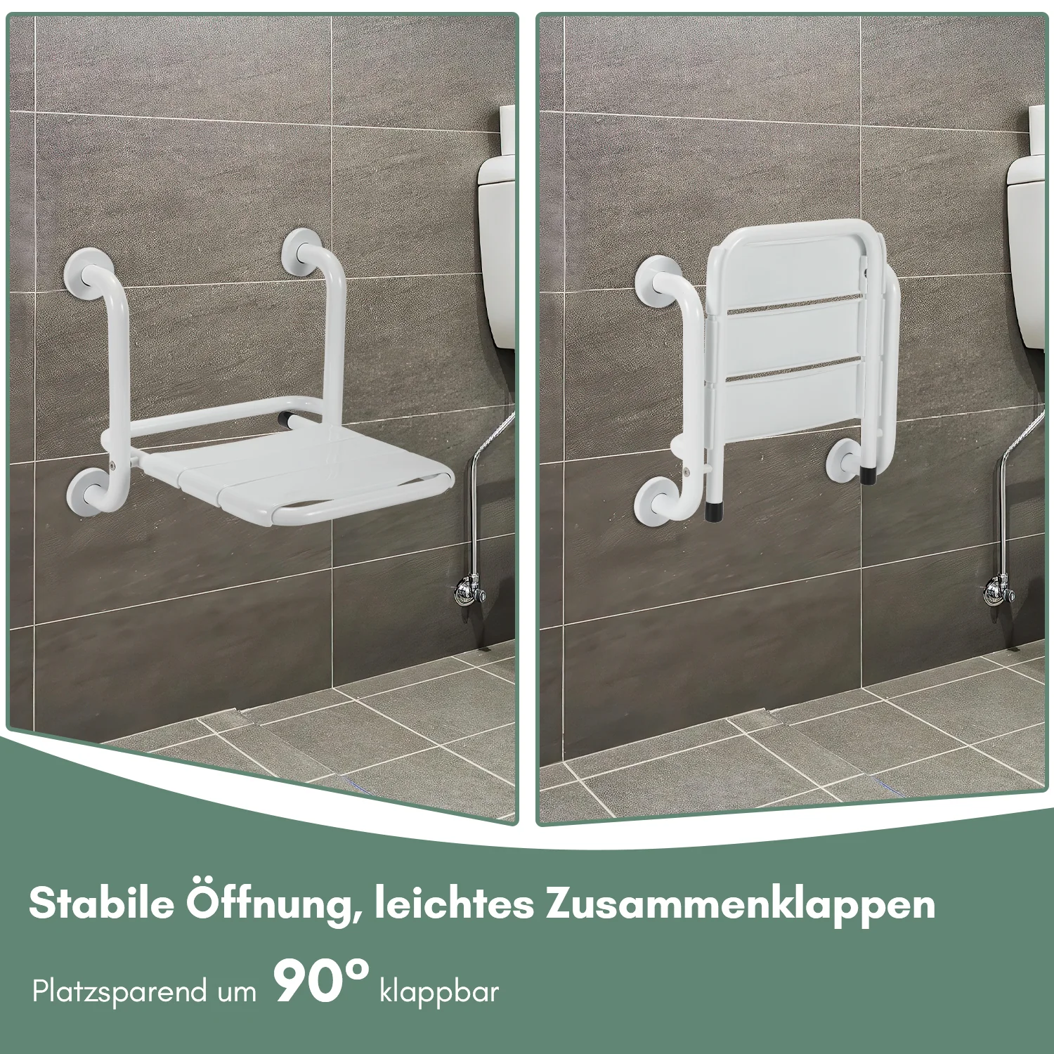 Duschklappsitz Duschhocker Wandmontage