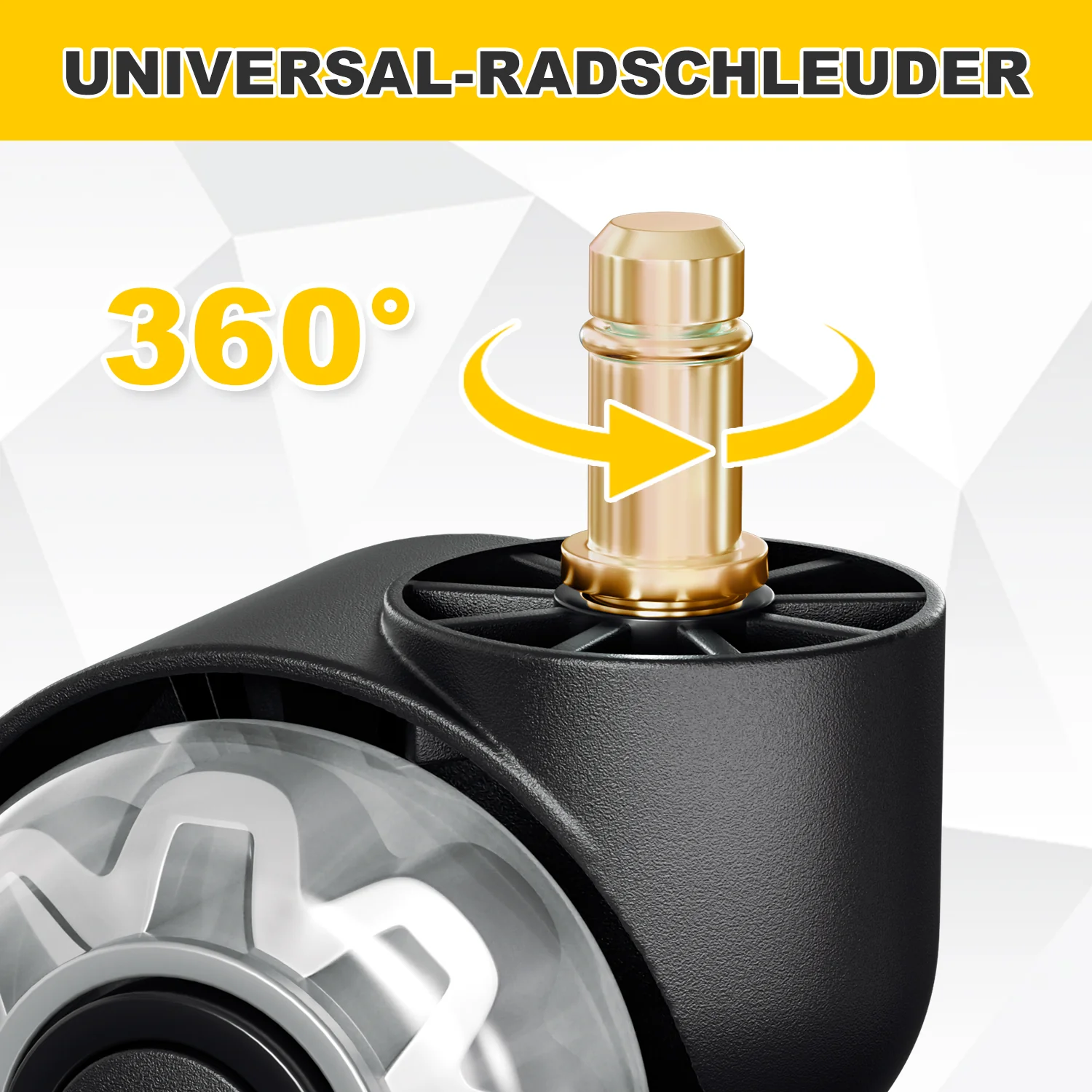 5 Stück BürostuhlRollen Drehstuhlrollen 10mm x 22mm