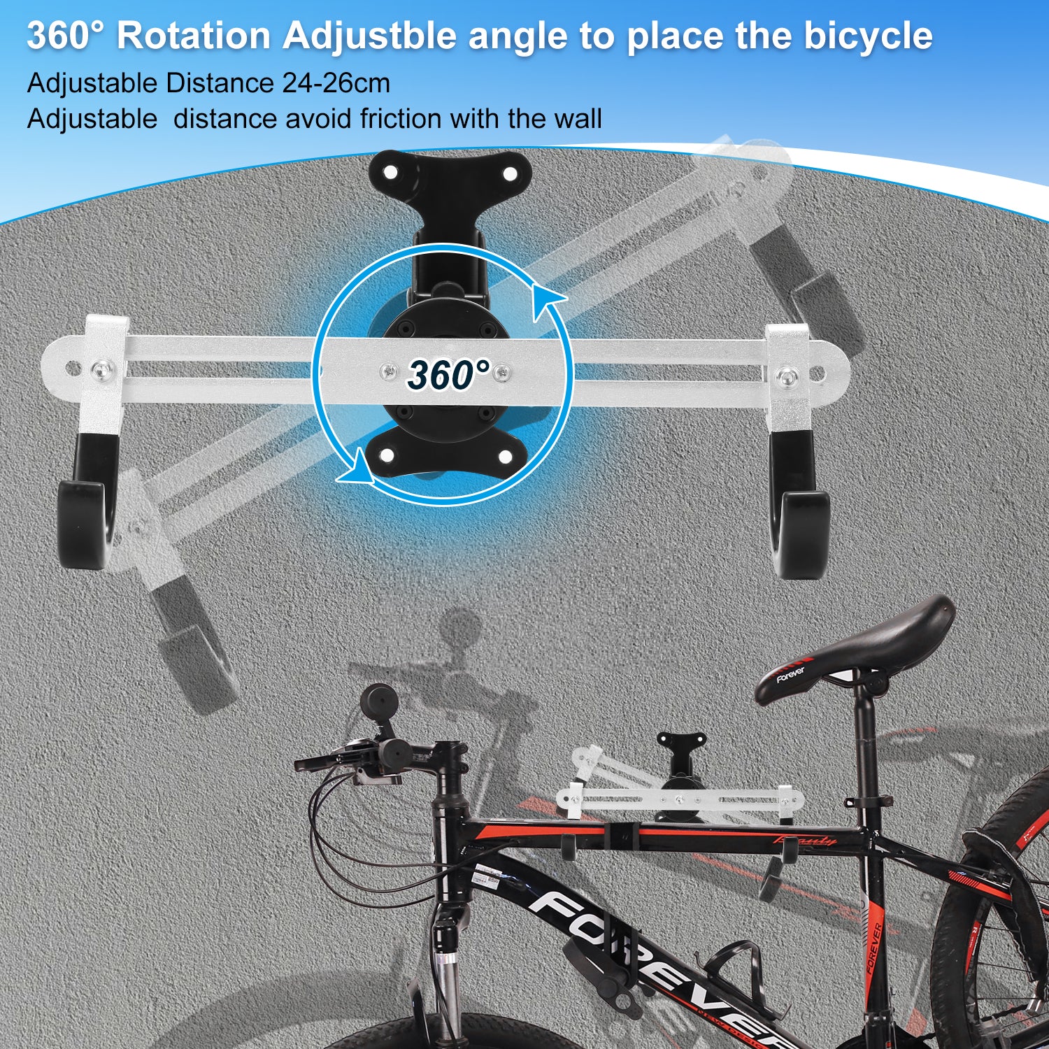 Fahrradhalterung Wand Klappbare 360°