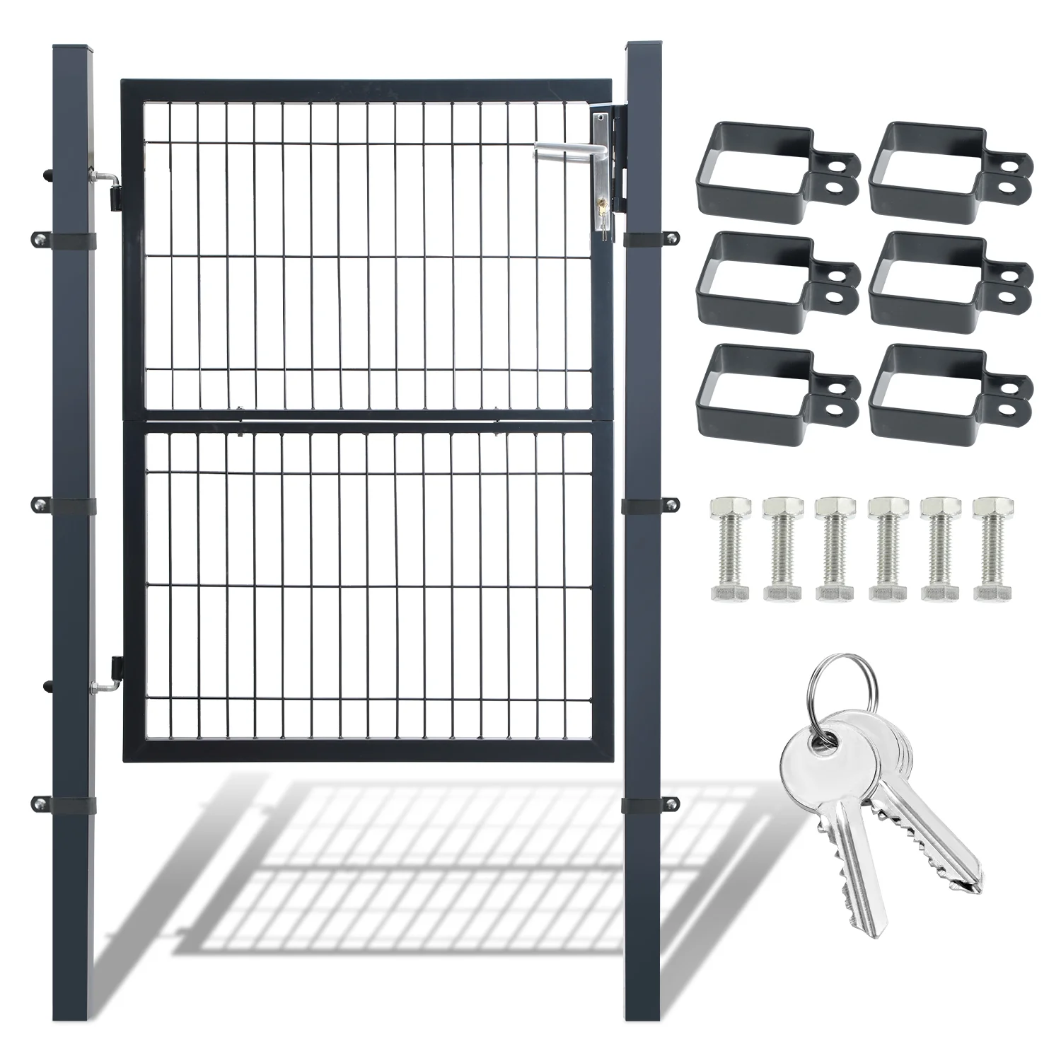 Gartentor Gartentür Anthrazit Inkl. Schloss