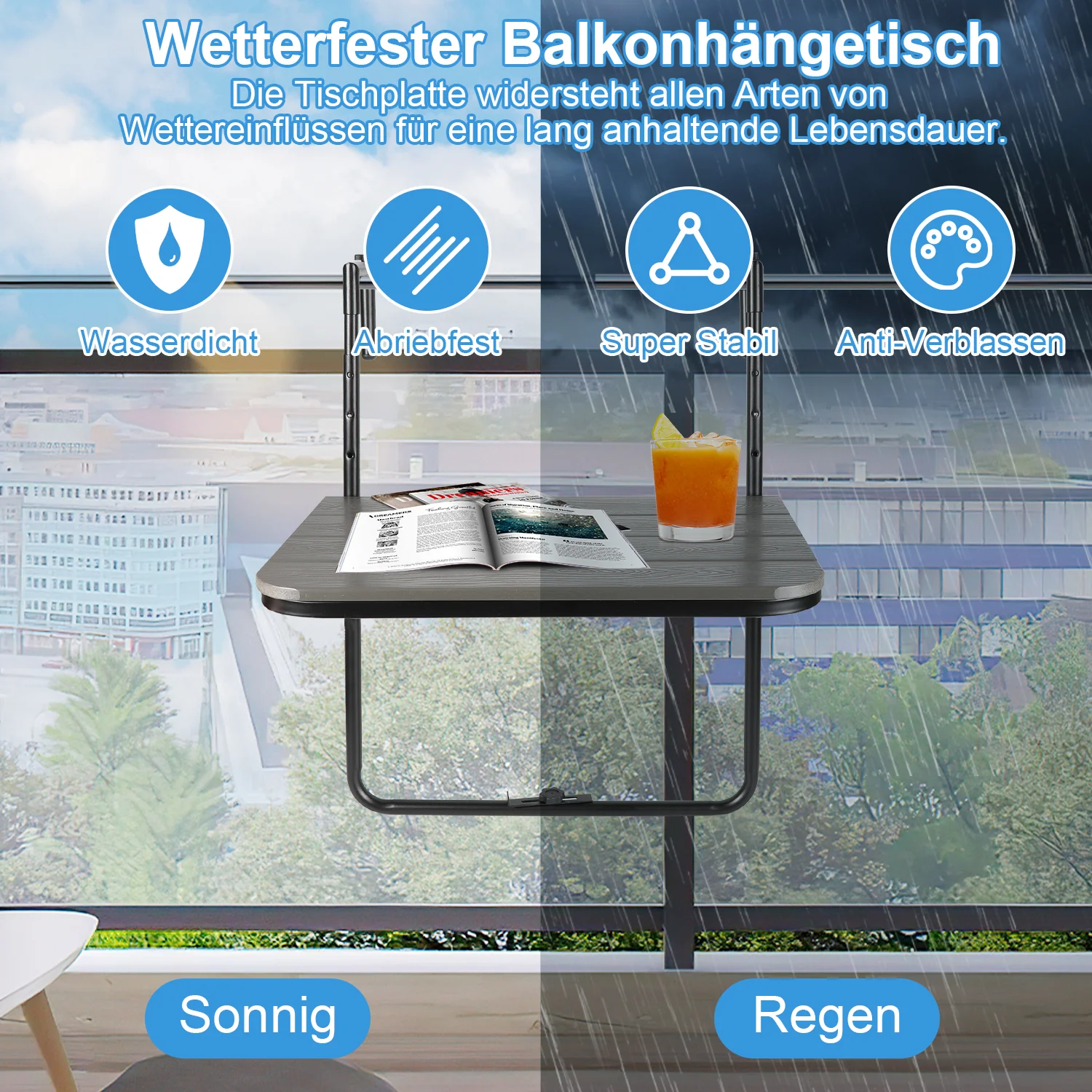 Balkontisch klappbar Hängetisch