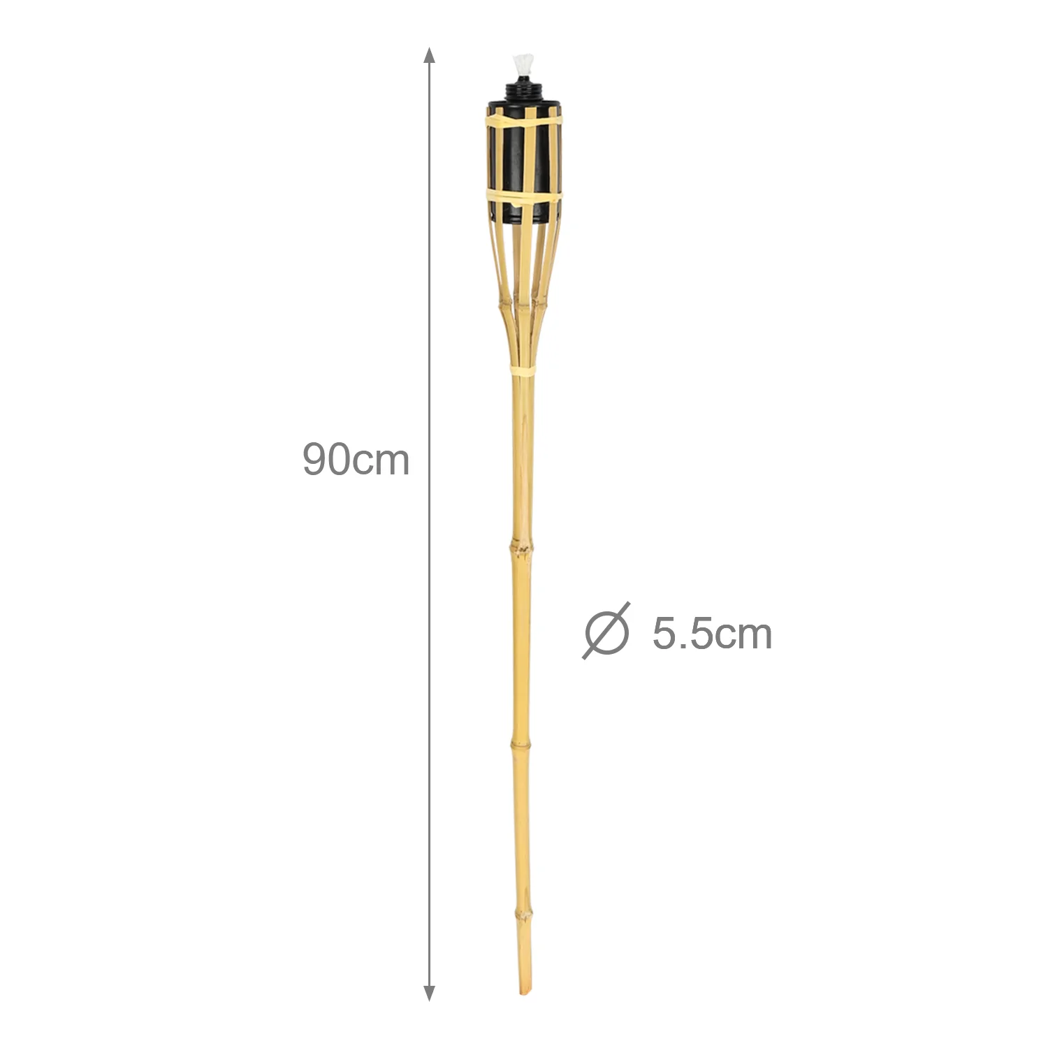 12er Set Gartenfackeln mit Docht