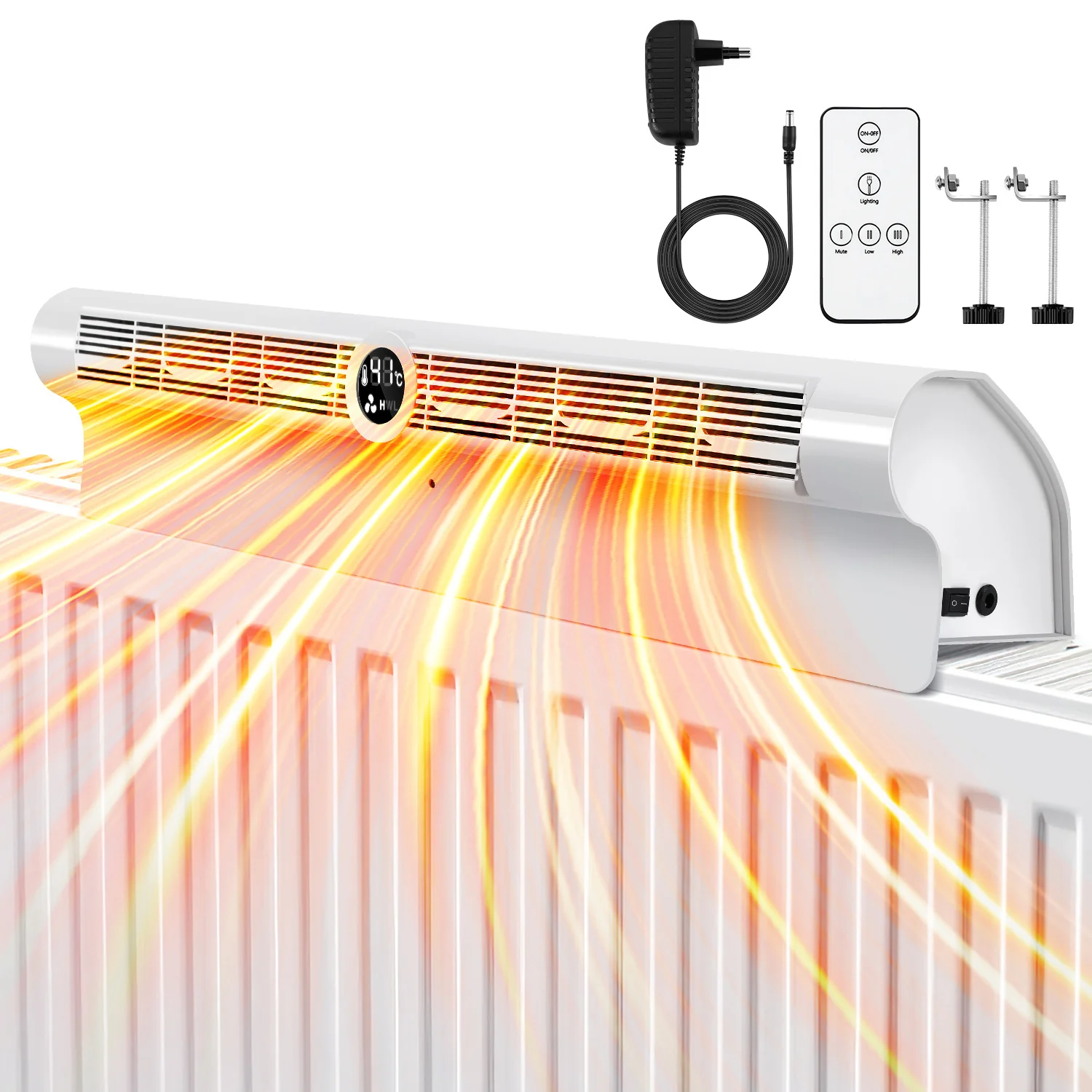 Heizkörper Ventilator Heizverstärker 6 Auslässen und Beleuchtung