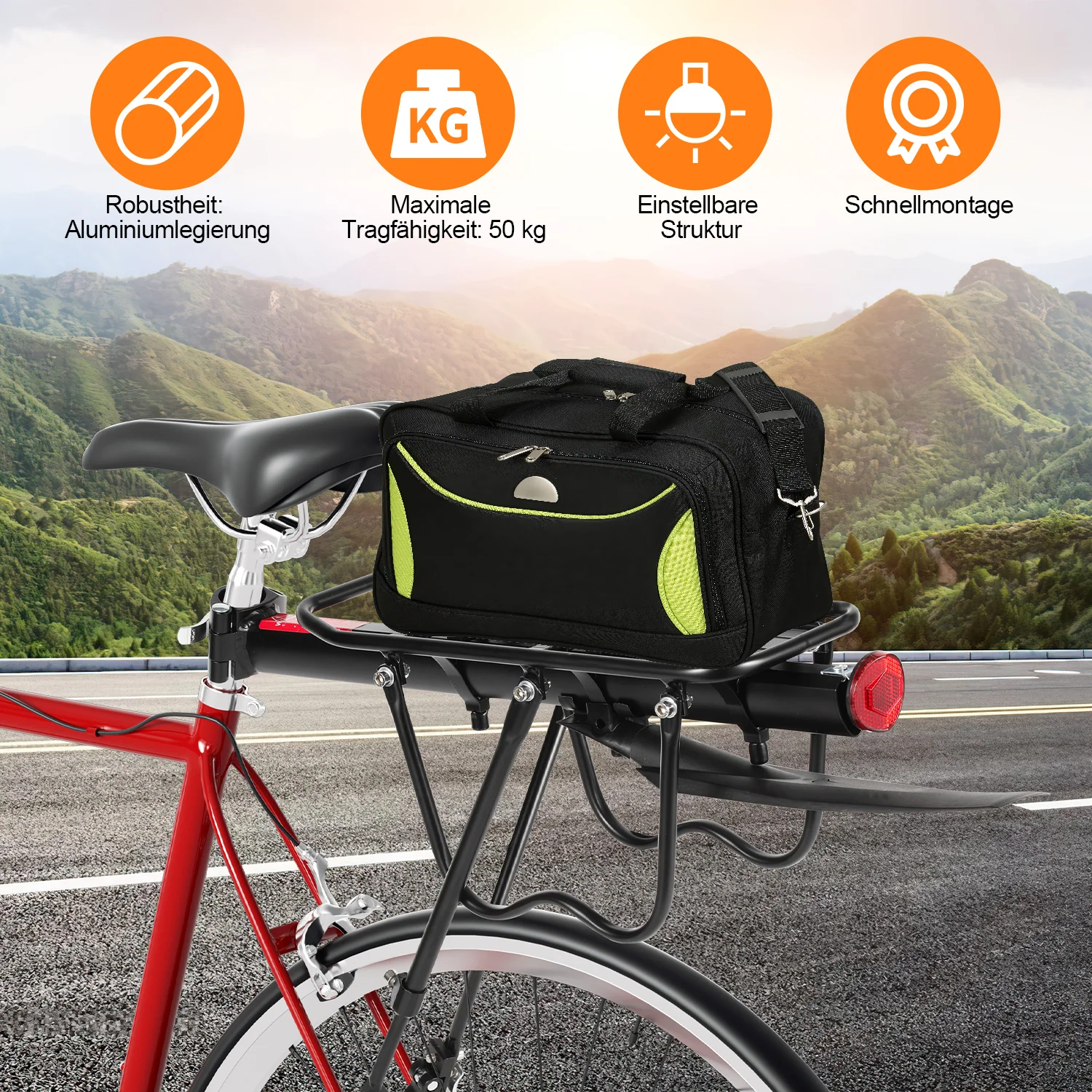 Fahrrad Gepäckträger Universal für 24-29 Zoll