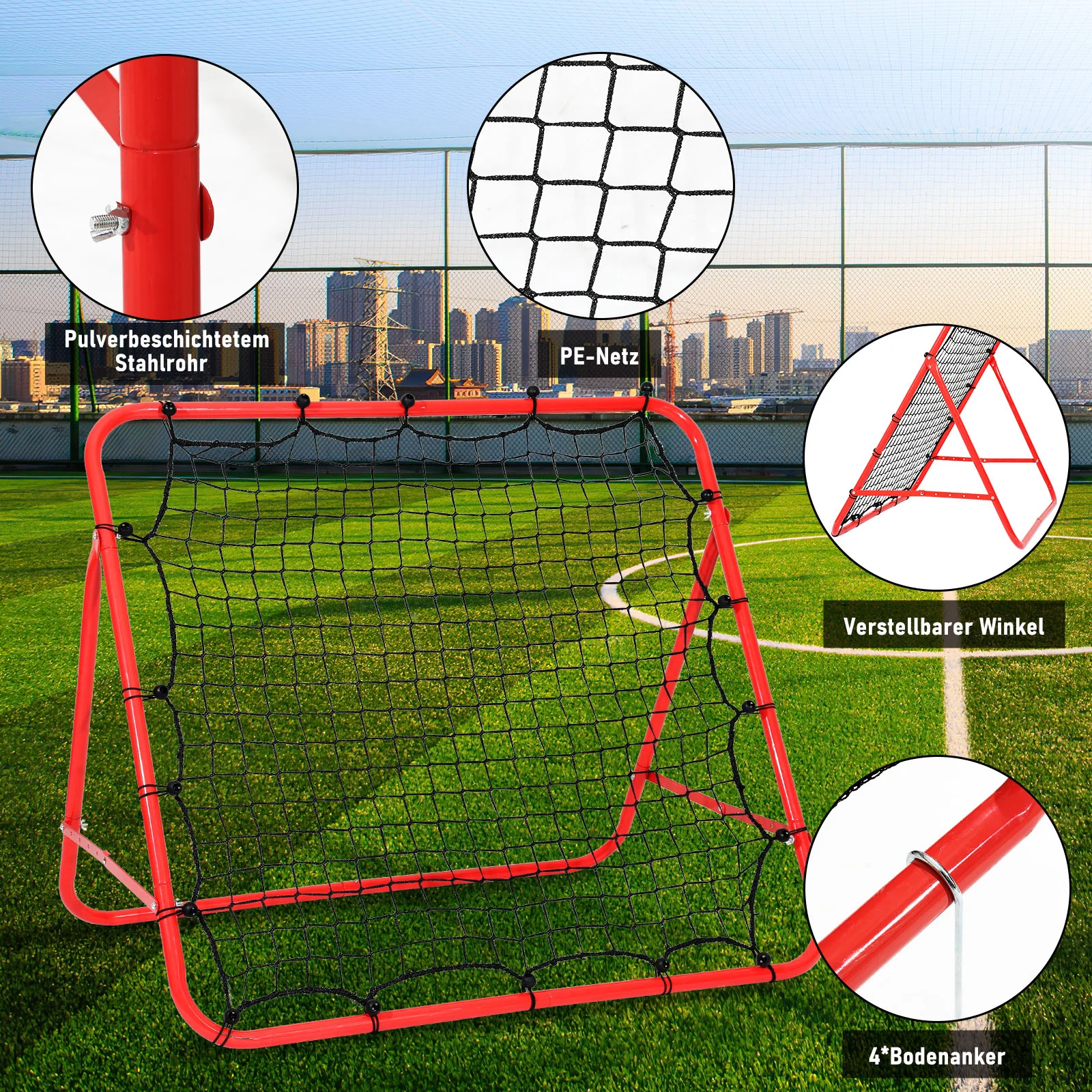 Fußball Rebounder Rückprallwand Netz