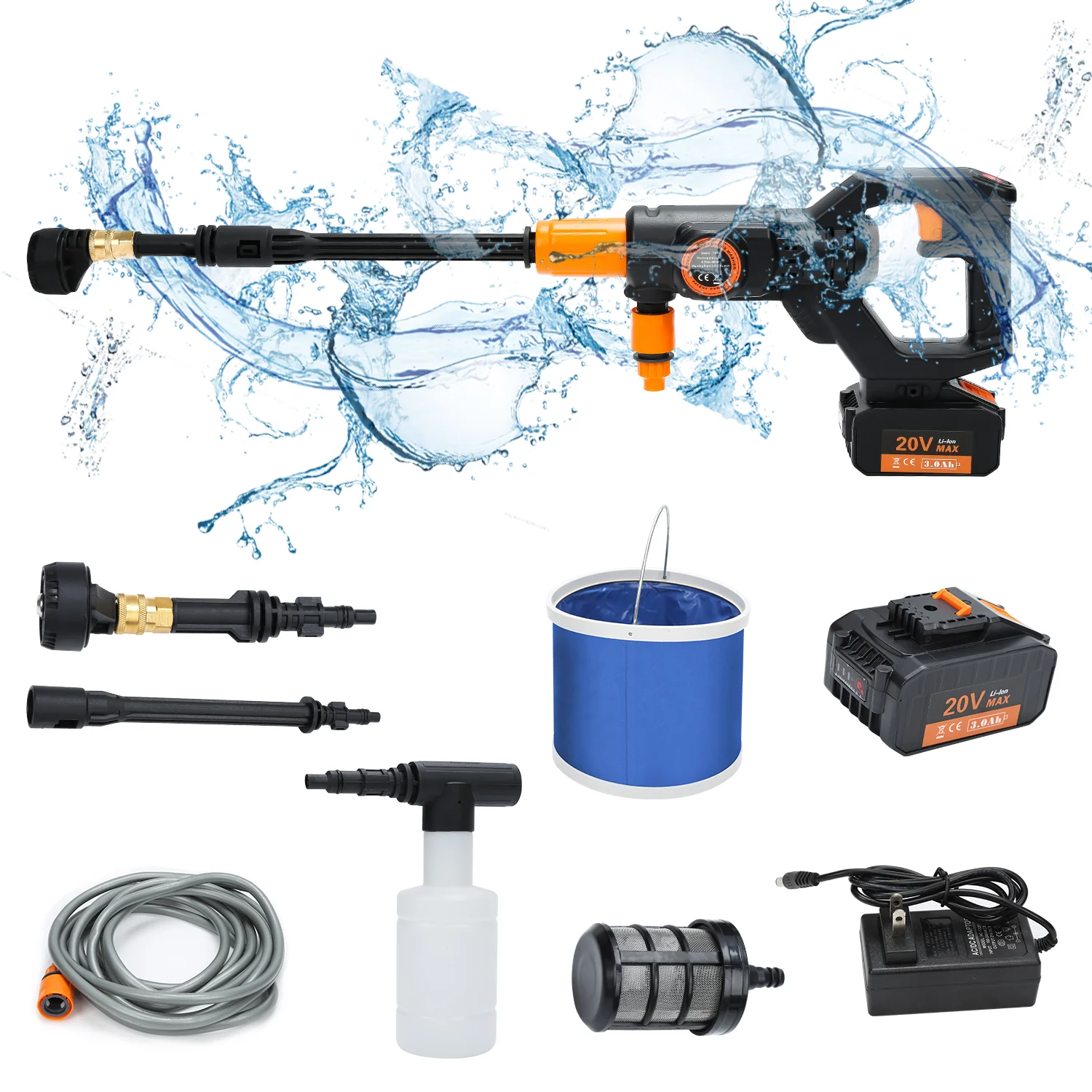 Akku Hochdruckreiniger Tragbarer 20V Max 435 PSI