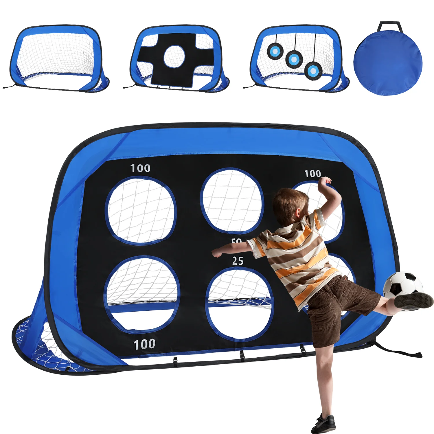 Fußballtor Fussballtore-Set für Kinder 4 Spielmodi